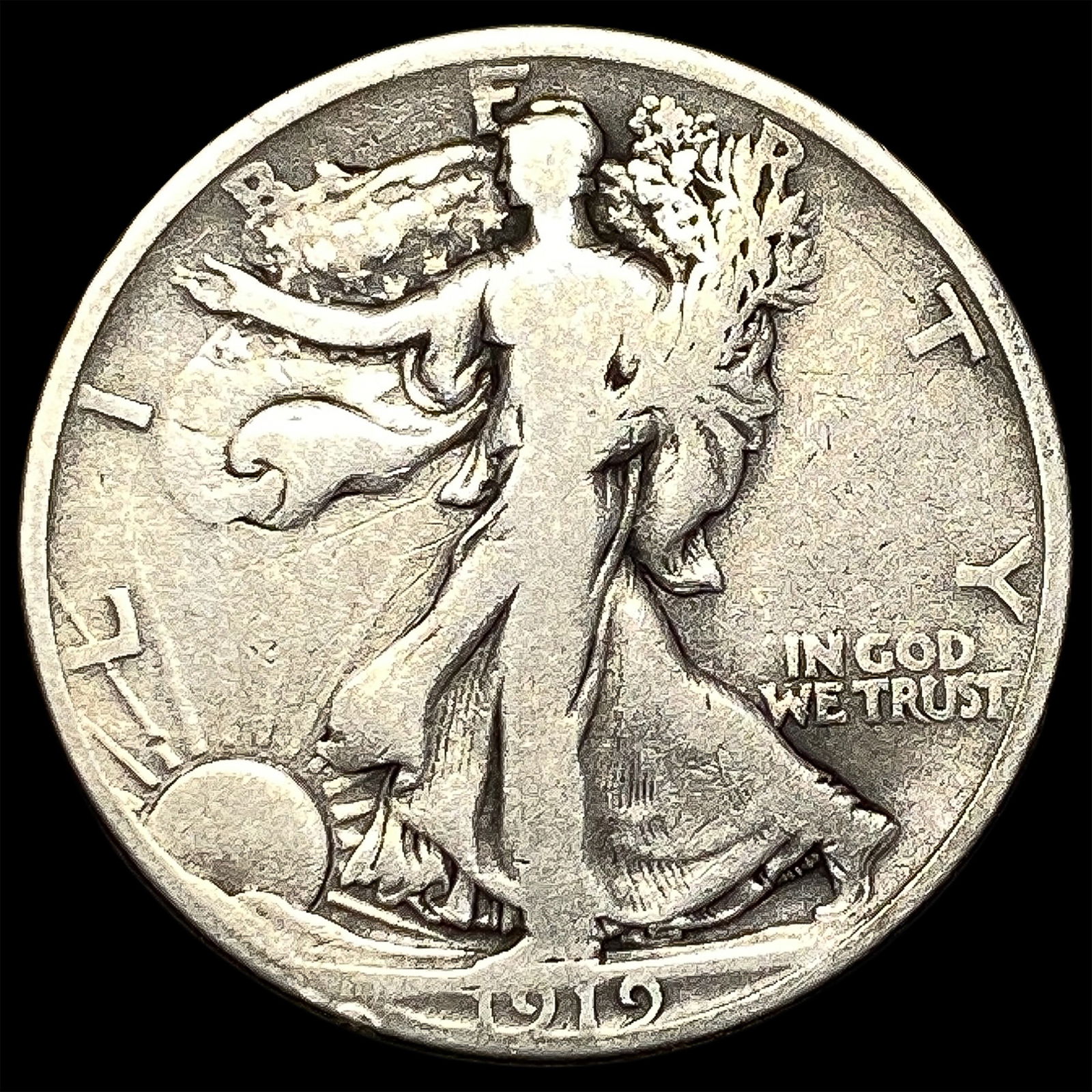 1919 Walking Liberty Half Dollar NICELY CIRCULATED (1 of 2)