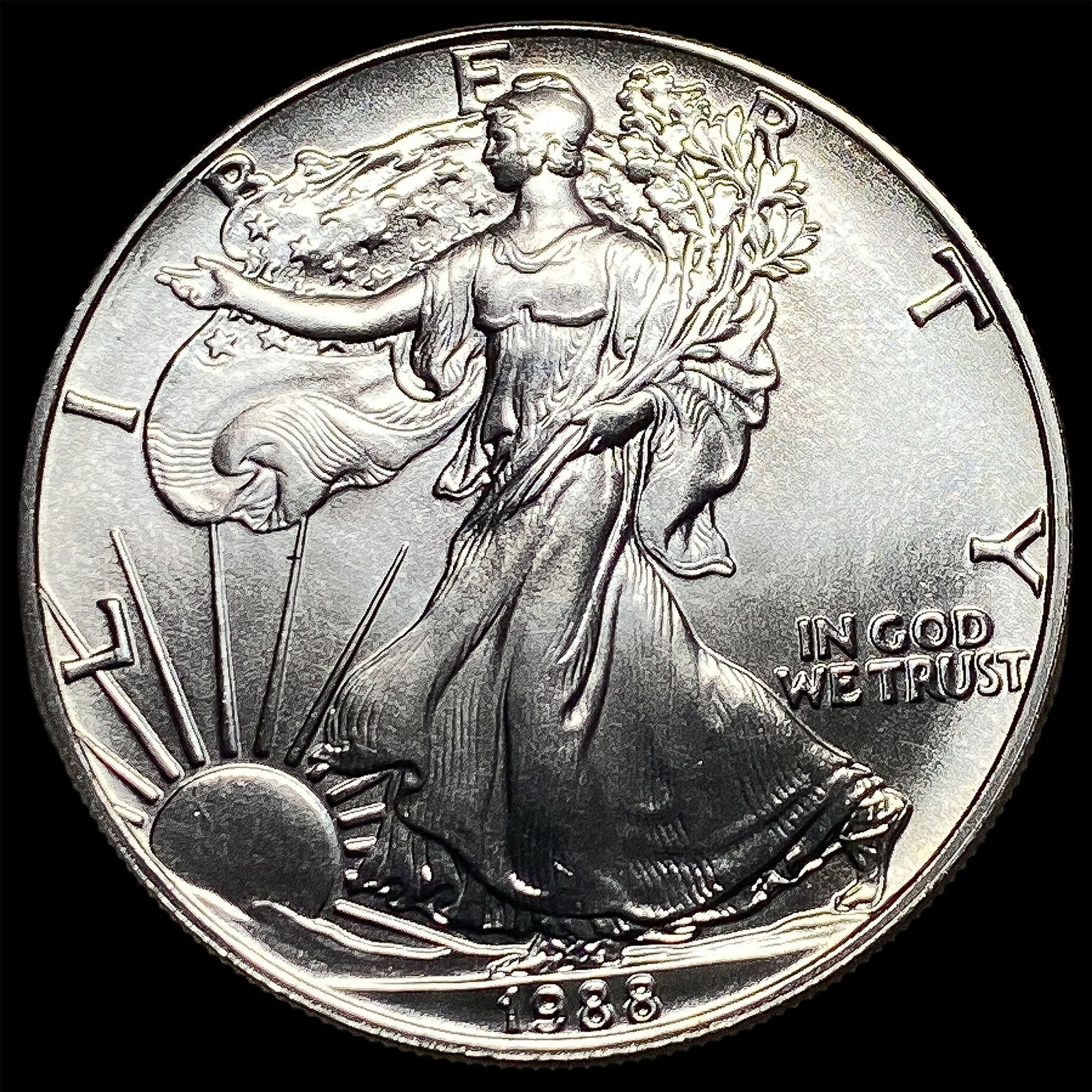1988 1 oz Silver American Eagle $1 SUPERB GEM BU (1 of 2)