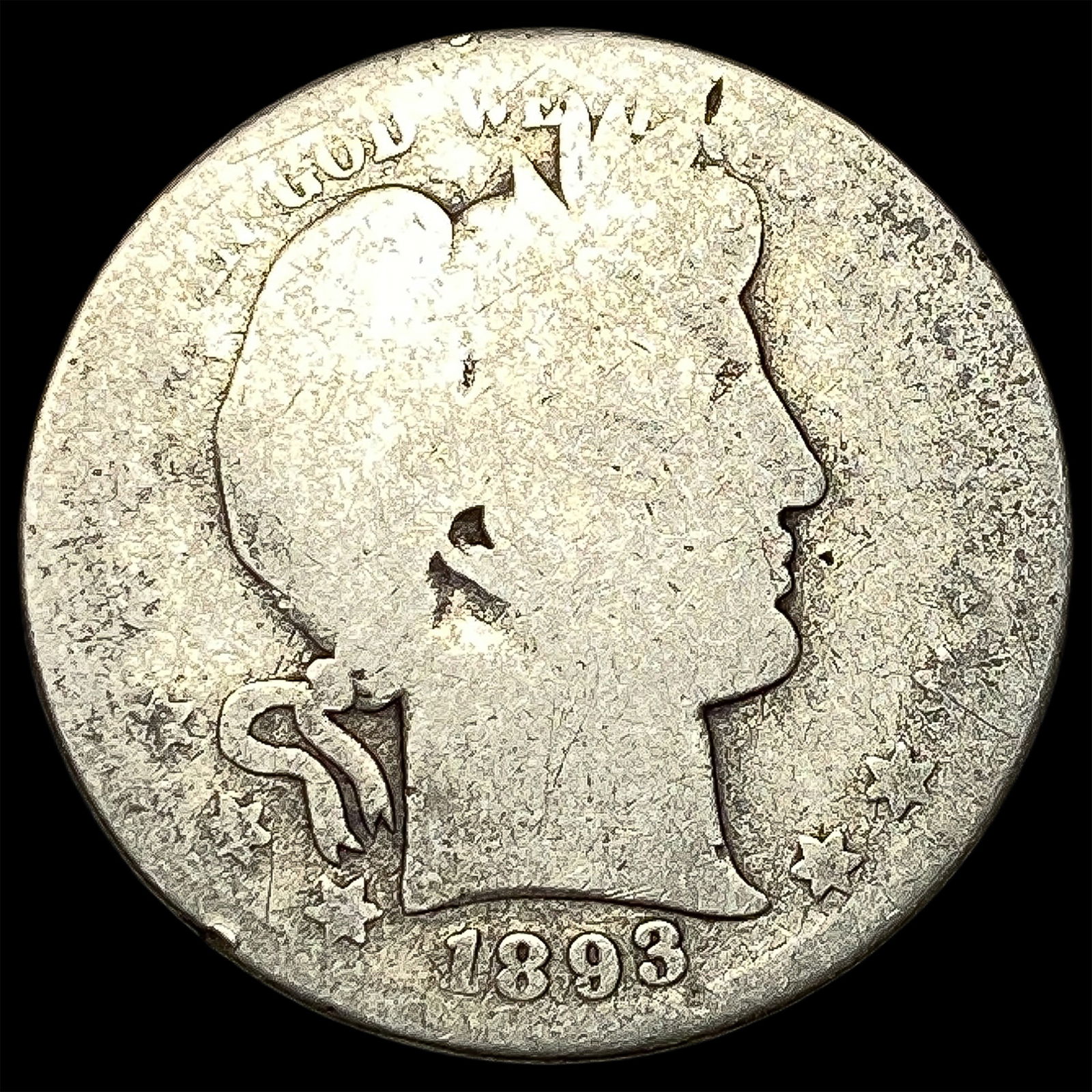 1893 Silver Barber Quarter NICELY CIRCULATED (1 of 2)