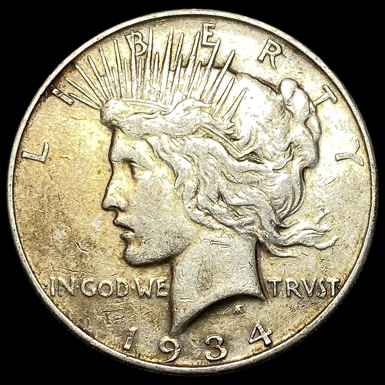 1934-D Silver Peace Dollar ABOUT UNCIRCULATED (1 of 2)