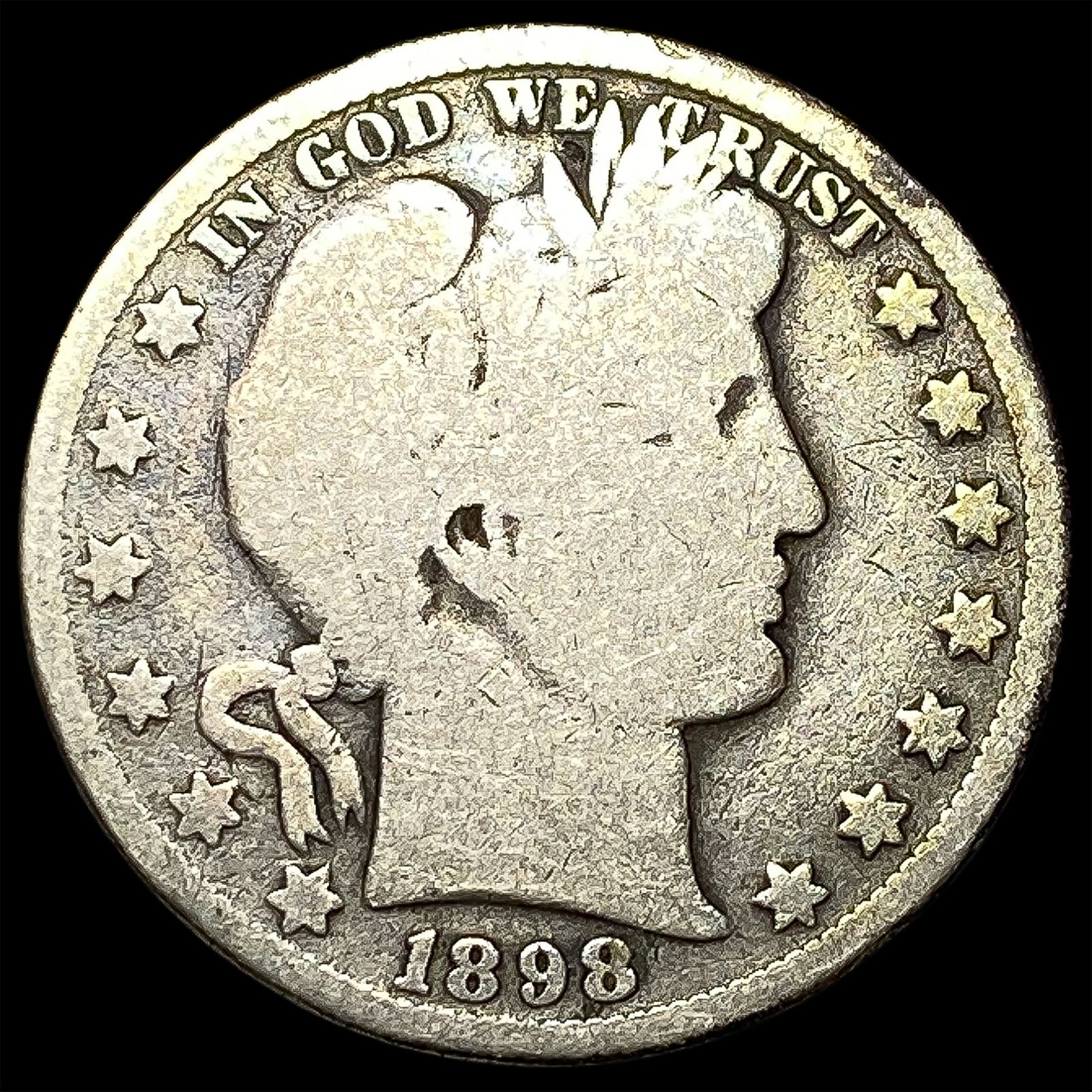 1898-O Silver Barber Half Dollar NICELY CIRCULATED (1 of 2)