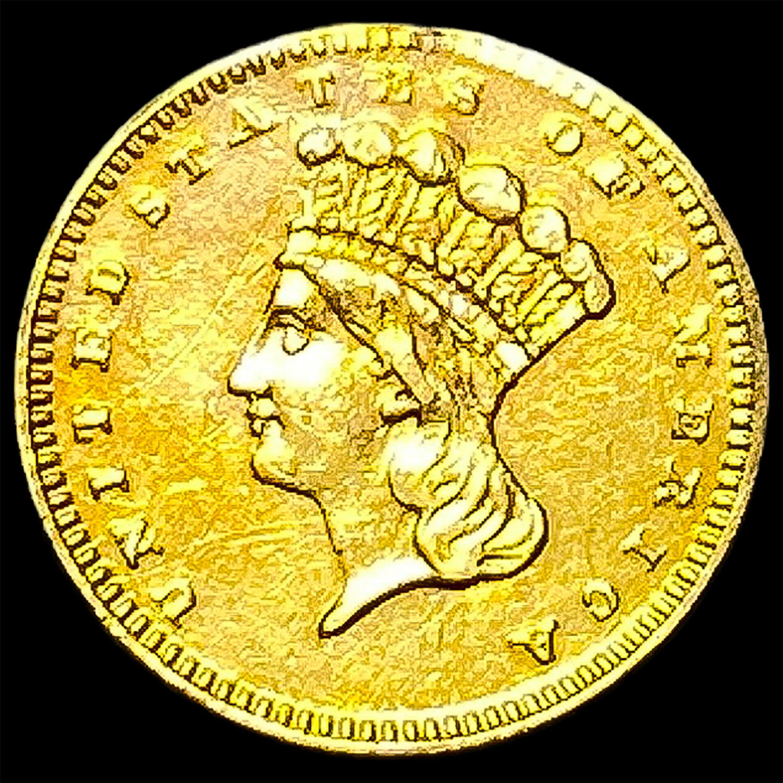 1870-S Gold $1 Indian Princess Type 3 HIGH GRADE (1 of 2)