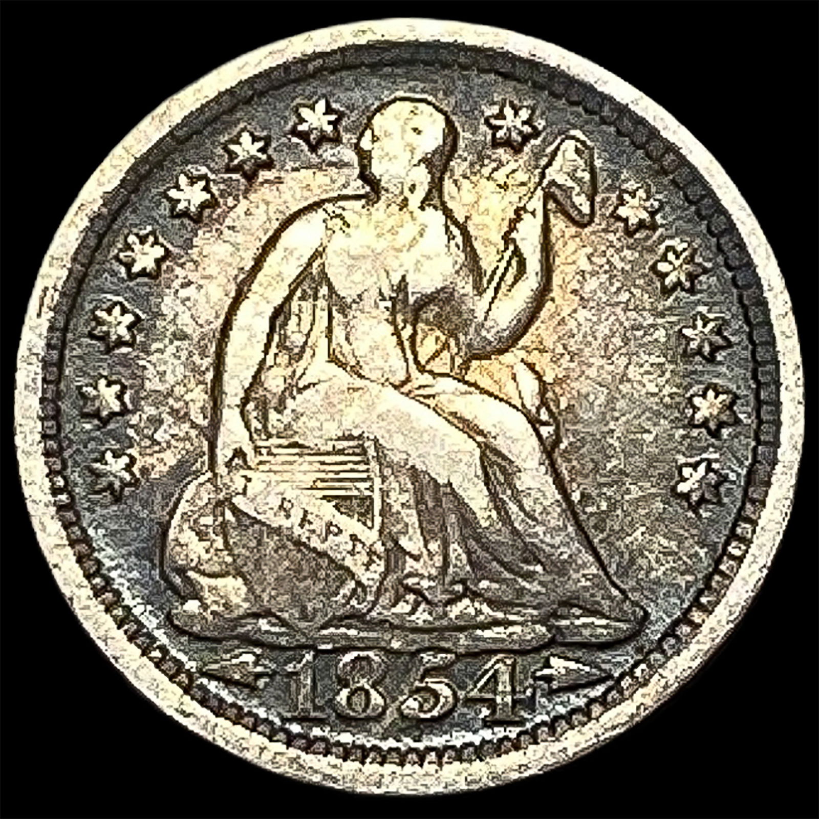 1854 Arrows Silver Half Dime NICELY CIRCULATED (1 of 2)