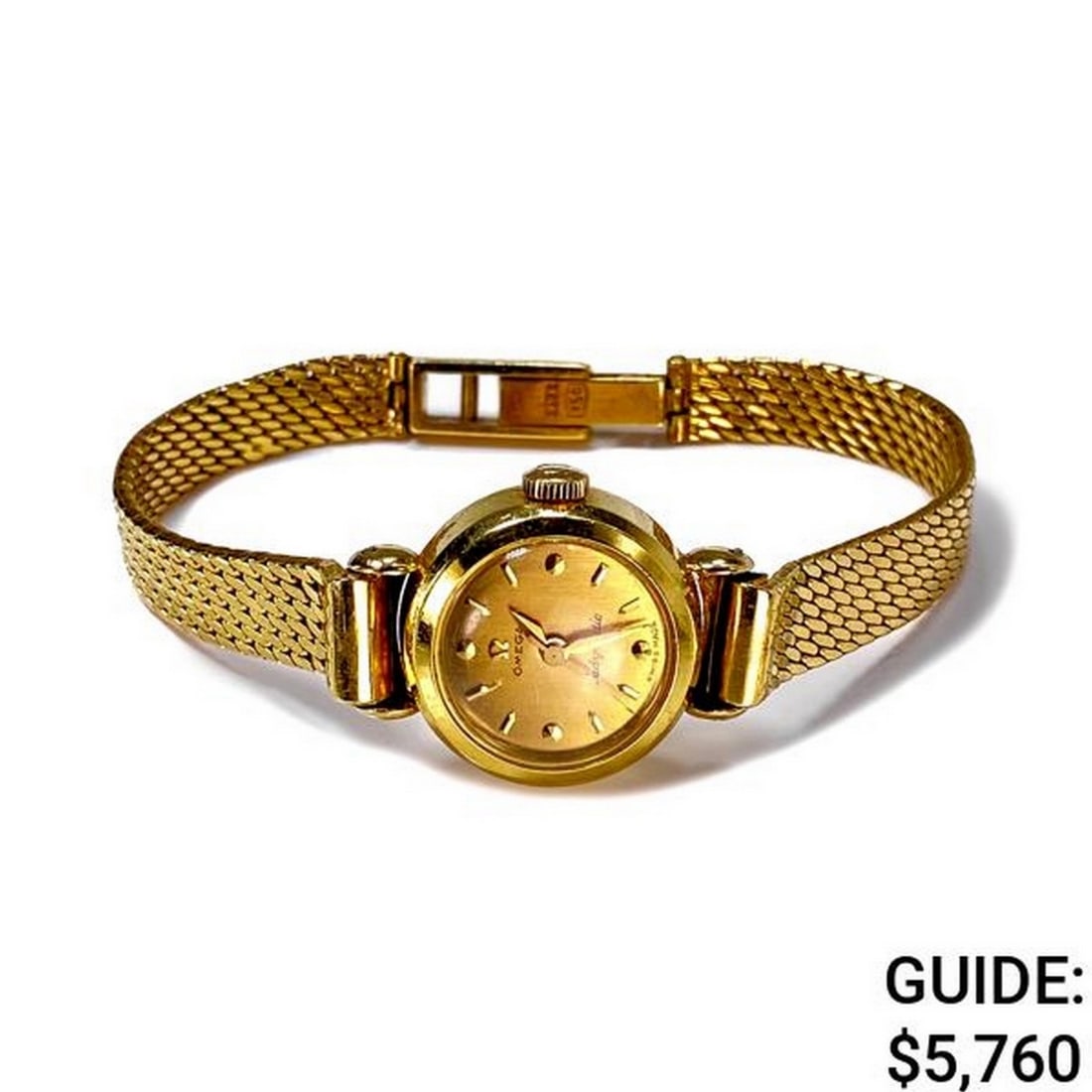 Vntg 18k Gold Omega Ladymatic Watch (30.4g/6.5in) (1 of 6)