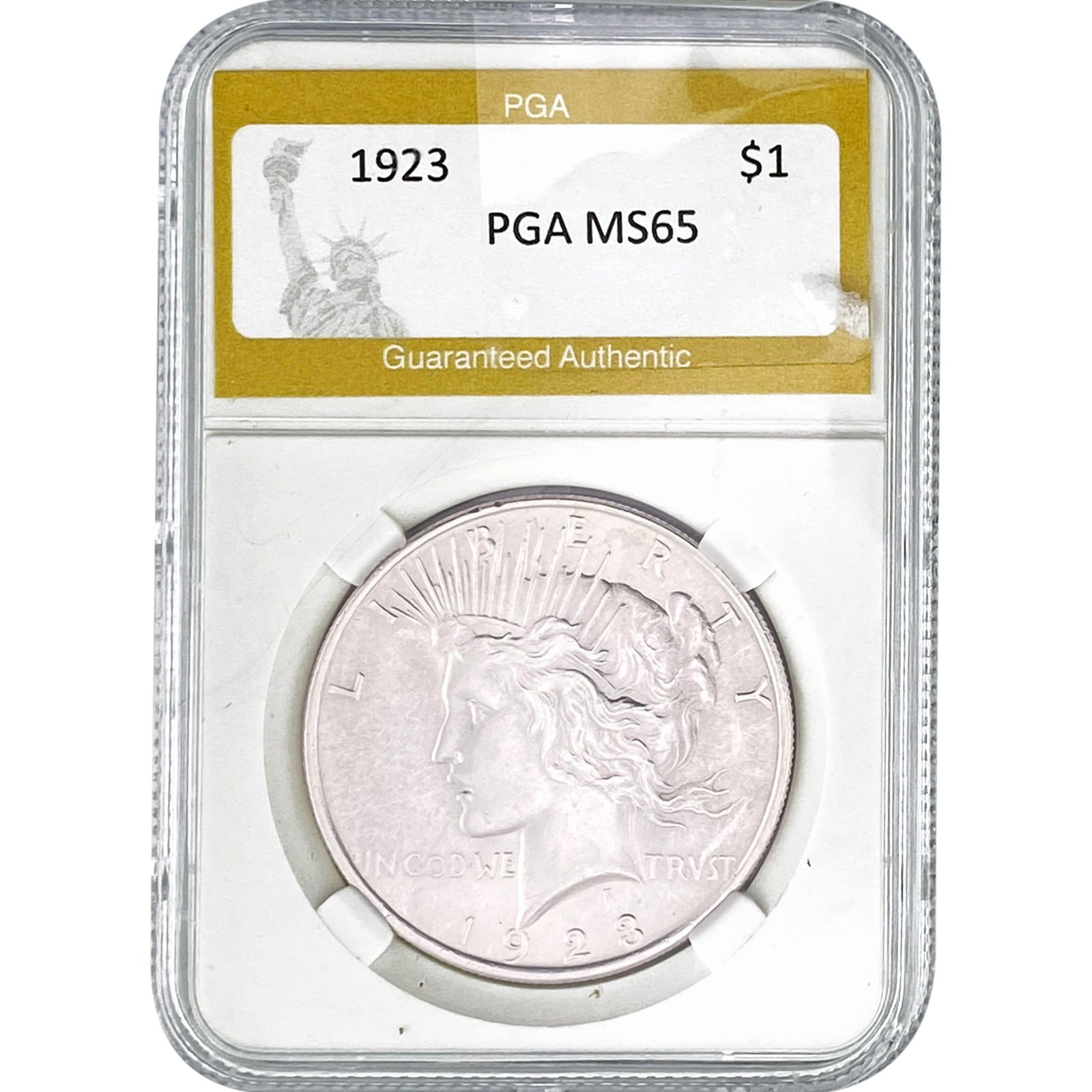 1923 Silver Peace Dollar PGA MS65 (1 of 2)