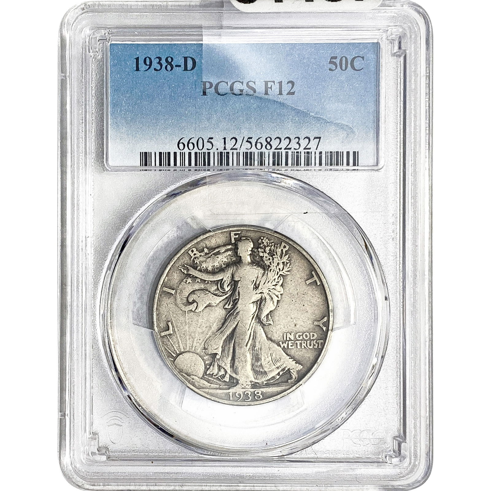 1938-D Walking Liberty Half Dollar PCGS F12 (1 of 2)