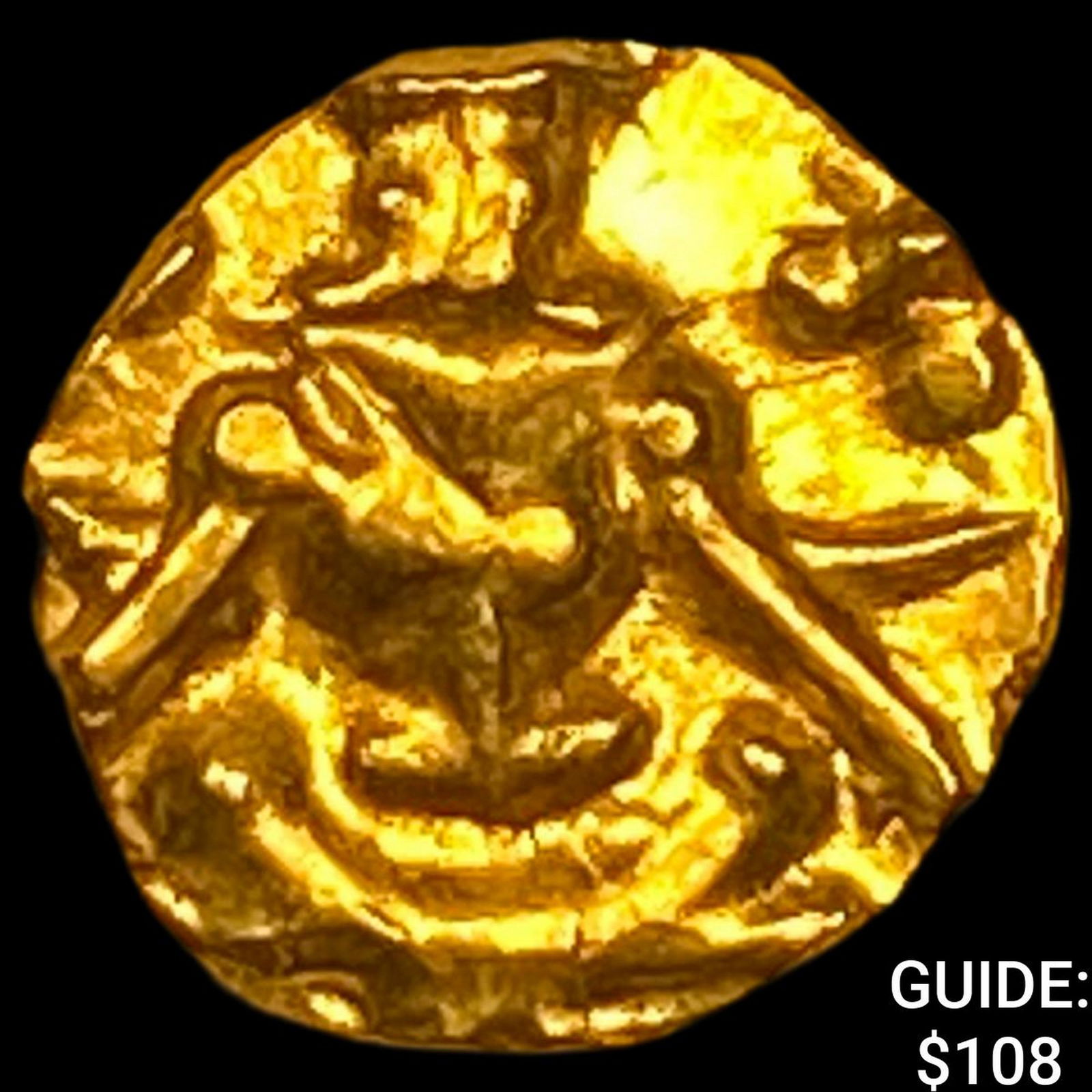 1638-1812 India Mysore .012 Gold Fanam UNCIRCULATED: 1638-1812 India Mysore .012 Gold Fanam UNCIRCULATED