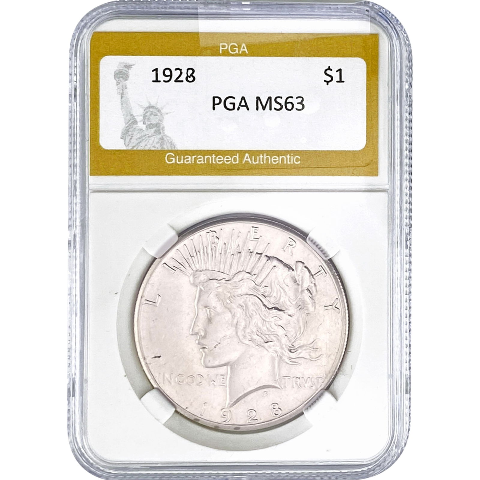 1928 Silver Peace Dollar PGA MS63 (1 of 2)