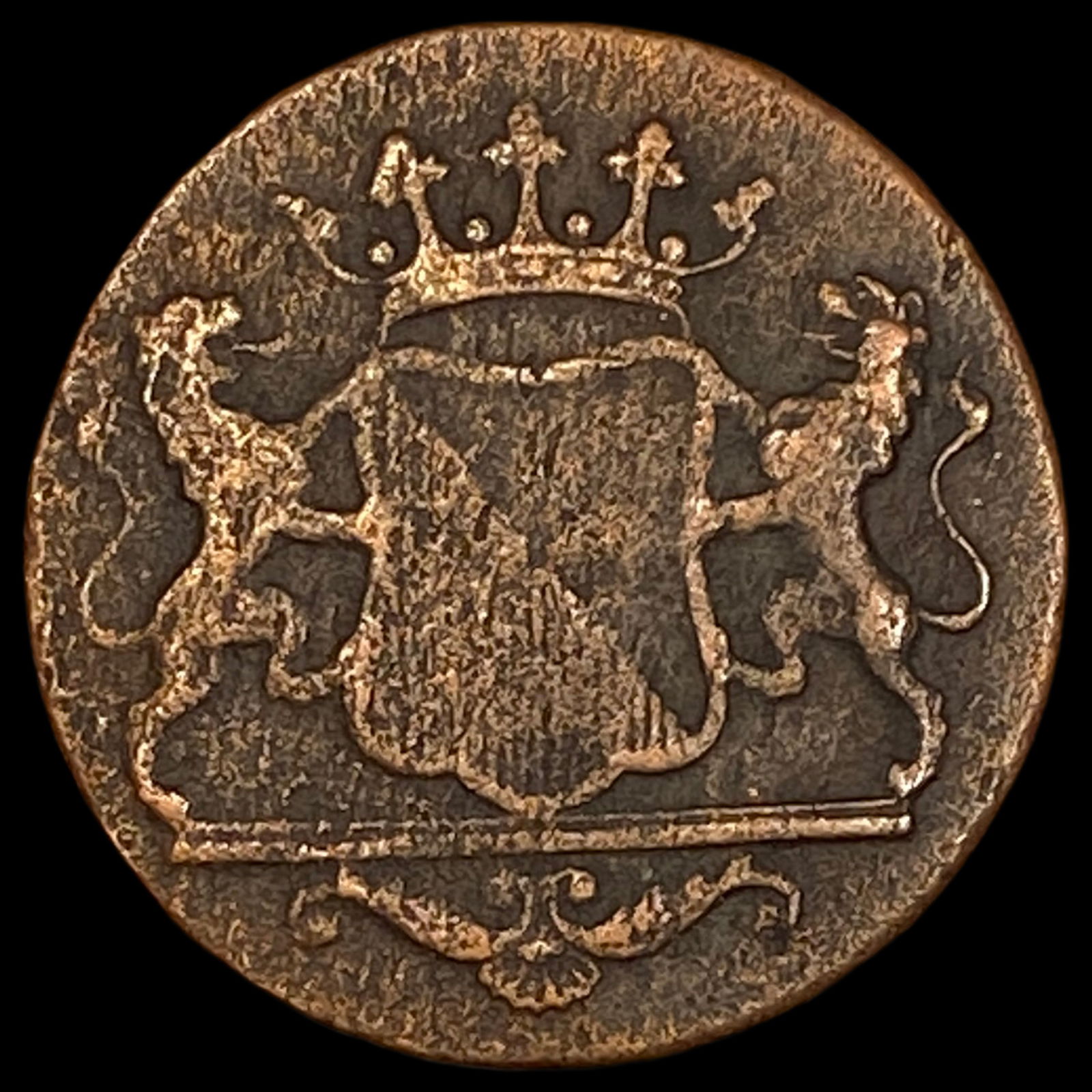 1790 East India Trading Company Copper Duit NEARLY UNCIRCULATED (1 of 2)