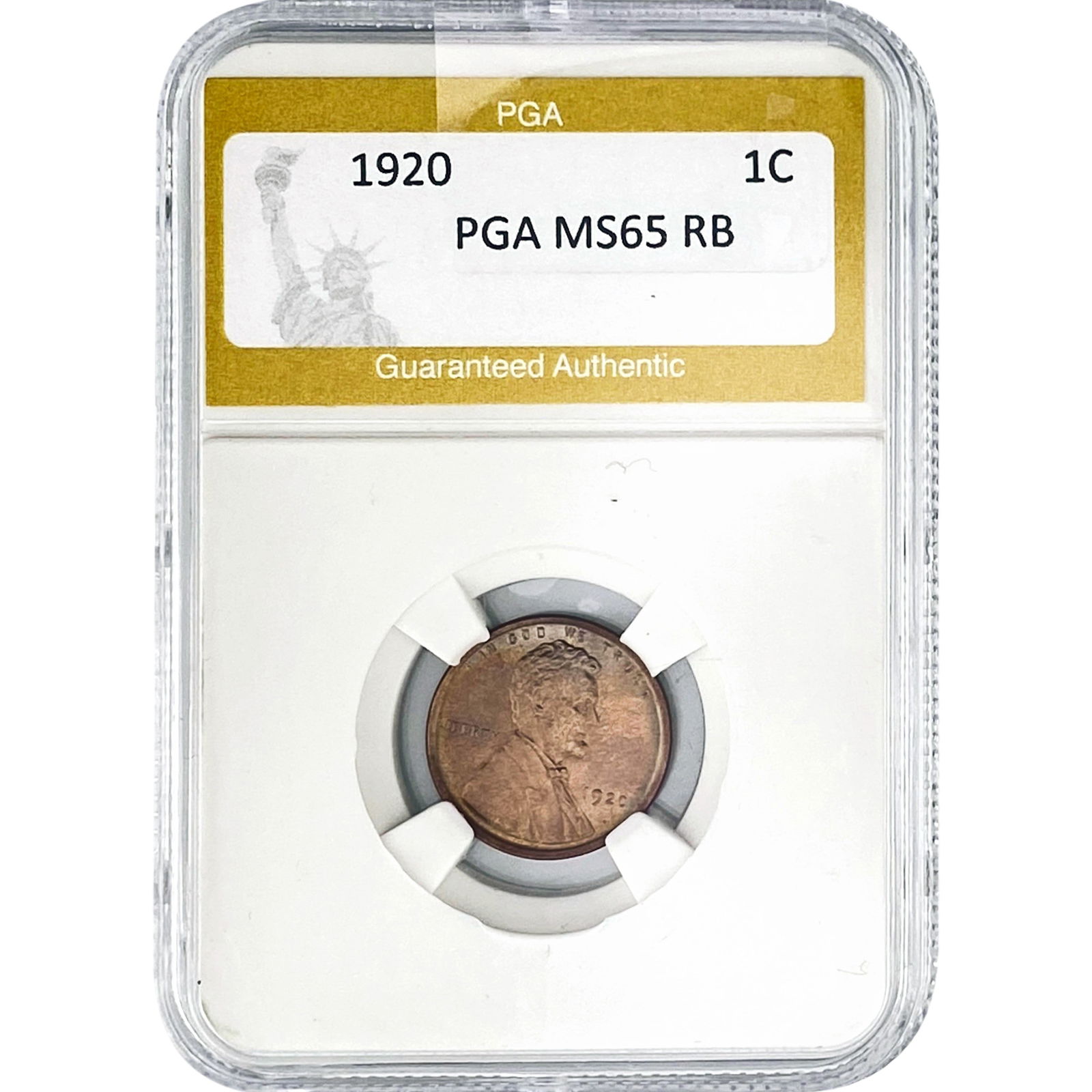 1920 Wheat Cent PGA MS65 RB: 1920 Wheat Cent PGA MS65 RB