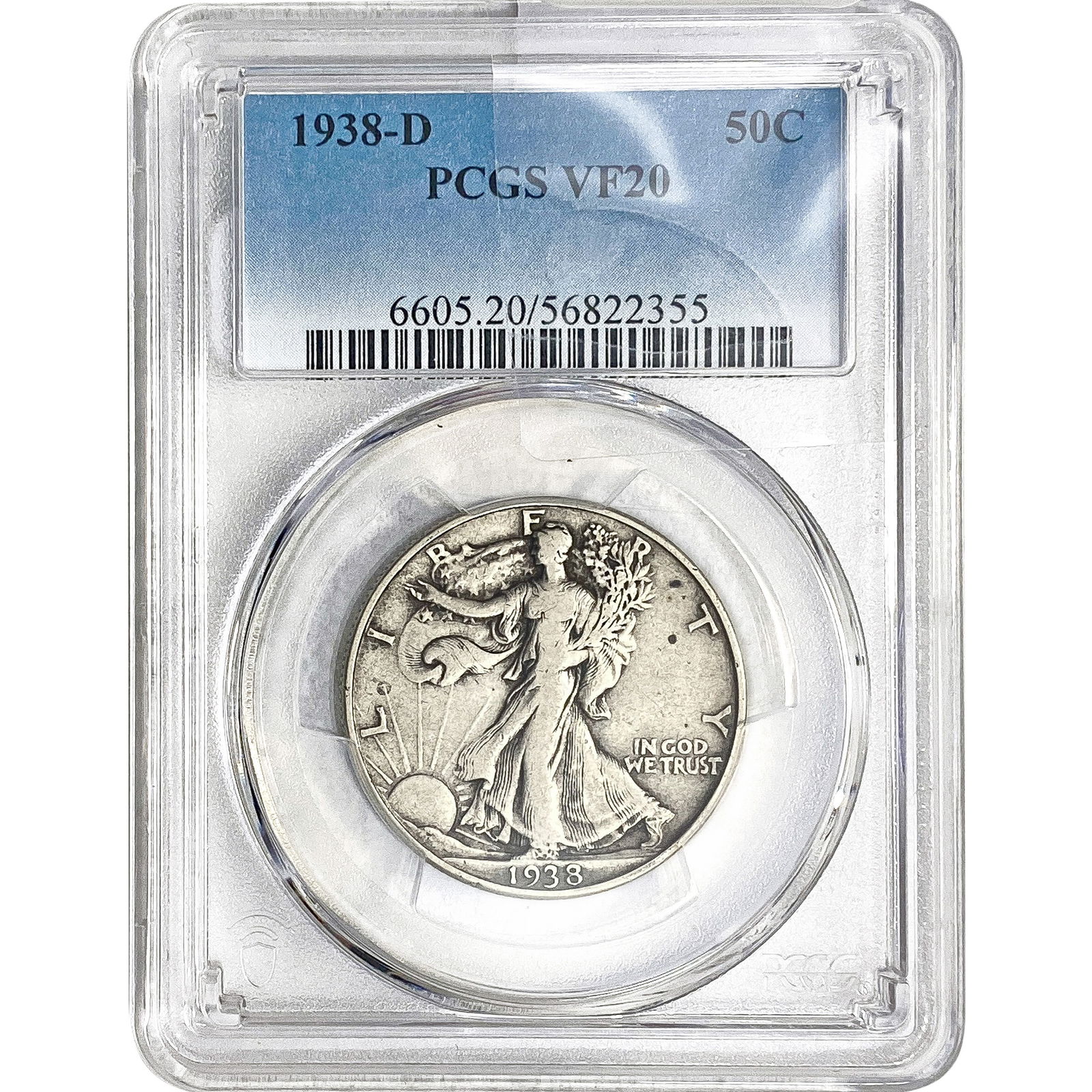 1938-D Walking Liberty Half Dollar PCGS VF20 (1 of 2)