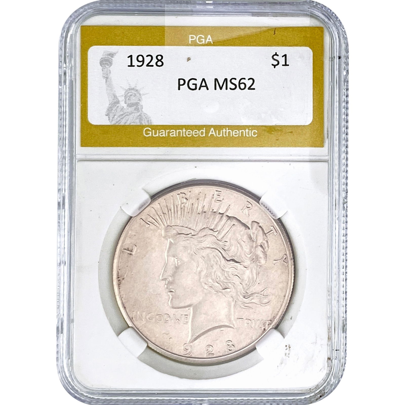1928 Silver Peace Dollar PGA MS62 (1 of 2)