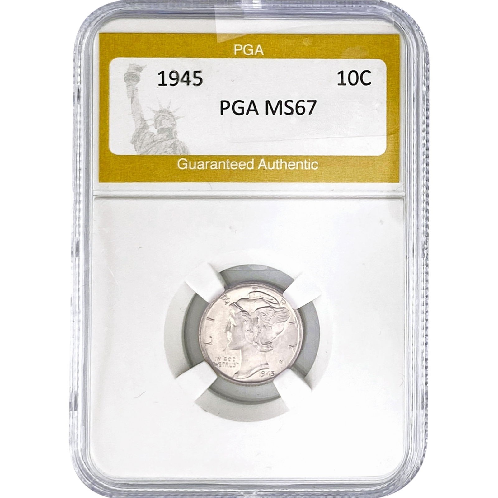 1945 Mercury Silver Dime PGA MS67: 1945 Mercury Silver Dime PGA MS67