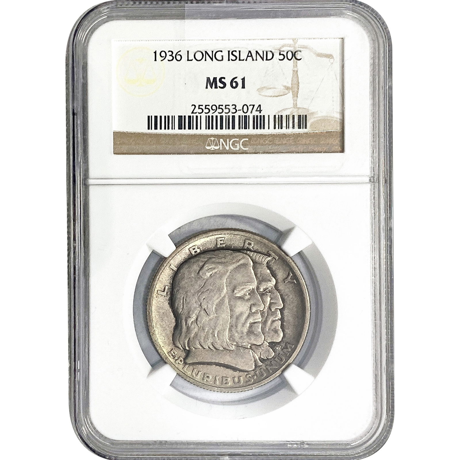 1936 Long Island Half Dollar NGC MS61 (1 of 2)