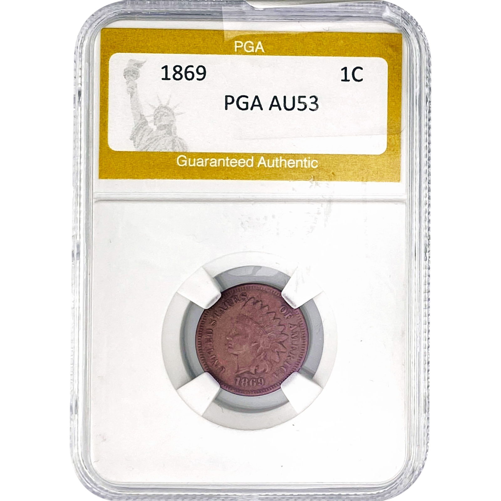 1869 Indian Head Cent PGA AU53 (1 of 2)