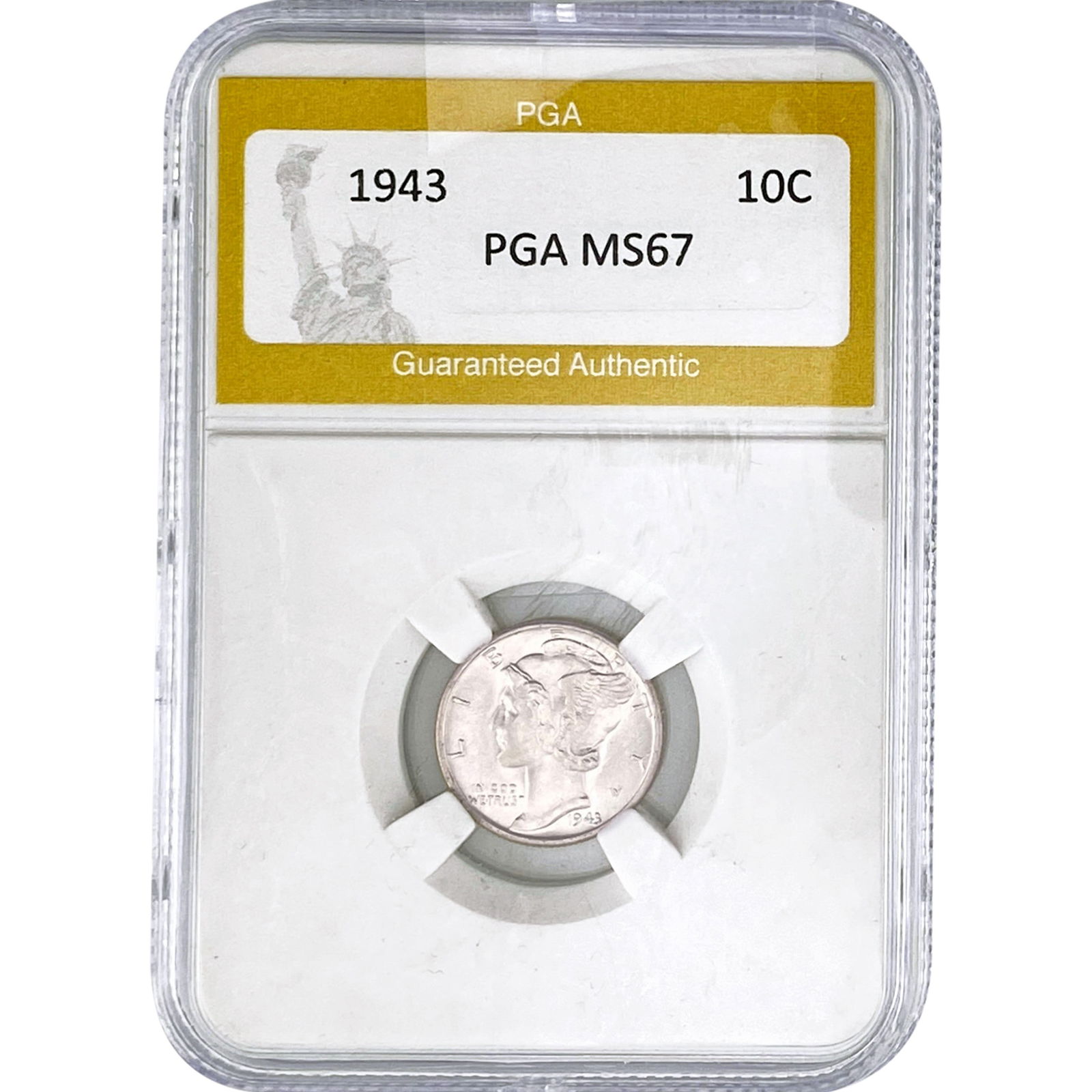 1943 Mercury Silver Dime PGA MS67: 1943 Mercury Silver Dime PGA MS67