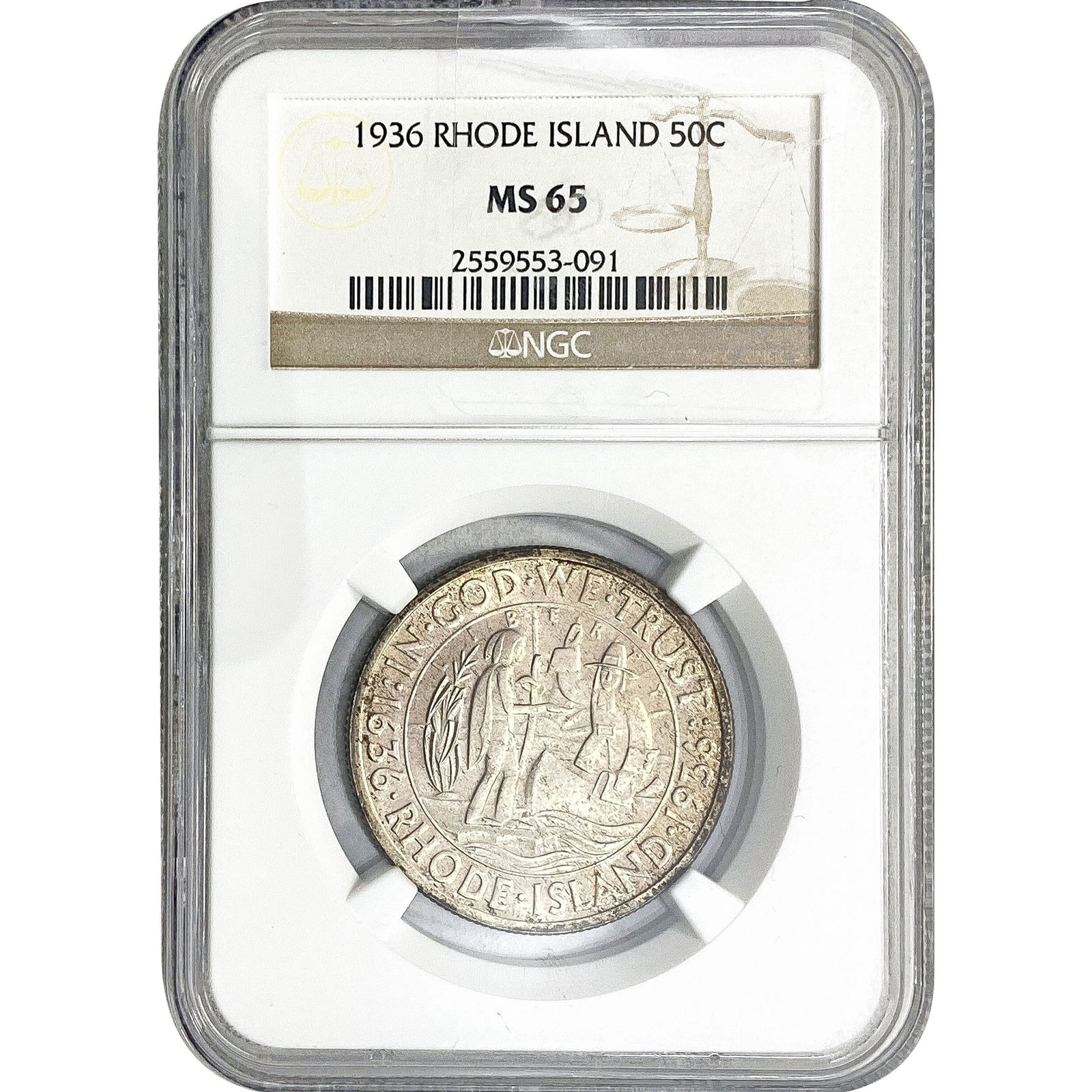 1936 Rhode Island Half Dollar NGC MS65 (1 of 2)