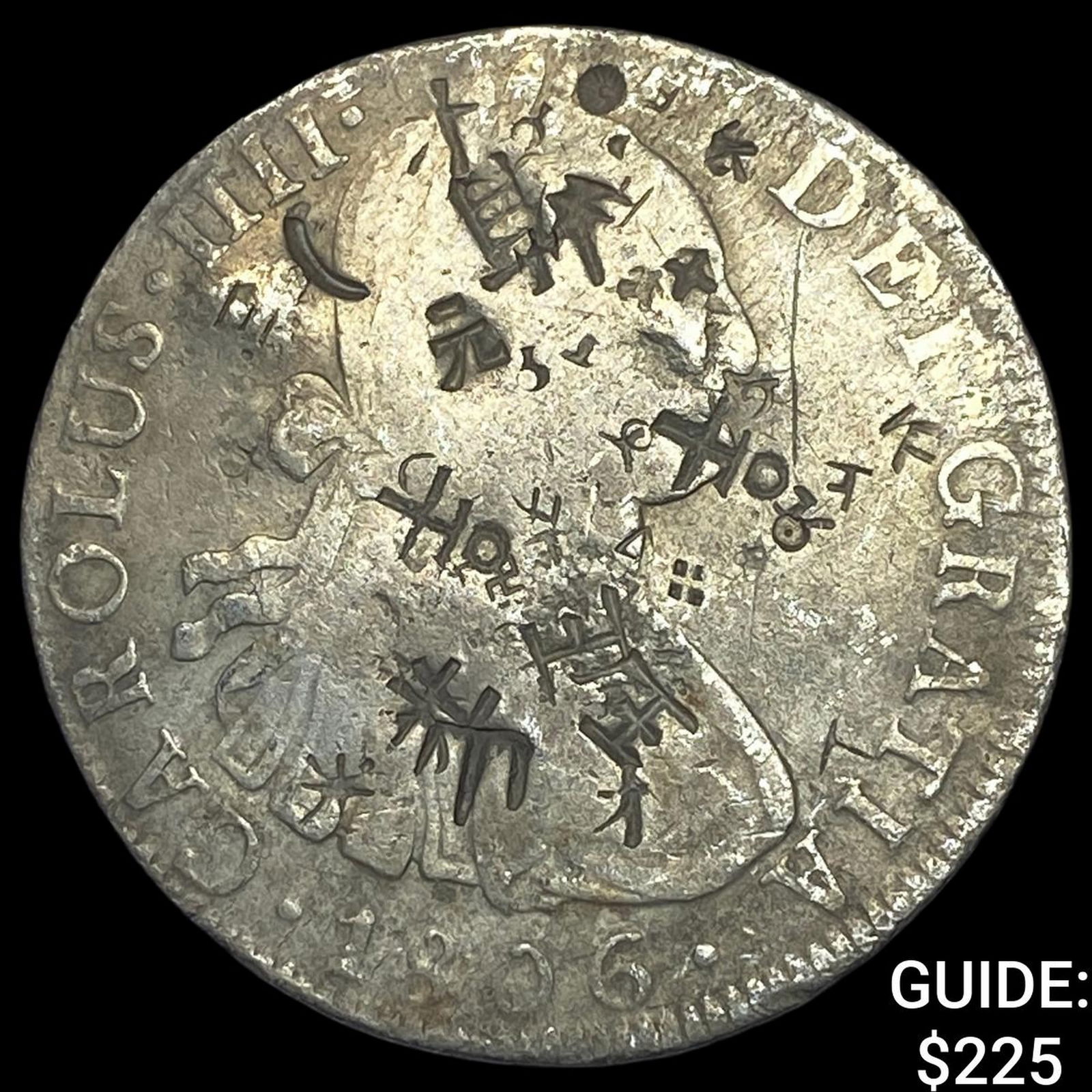 1806 Mexico Silver 8 Reales Chopmark: 1806 Mexico Silver 8 Reales Chopmark