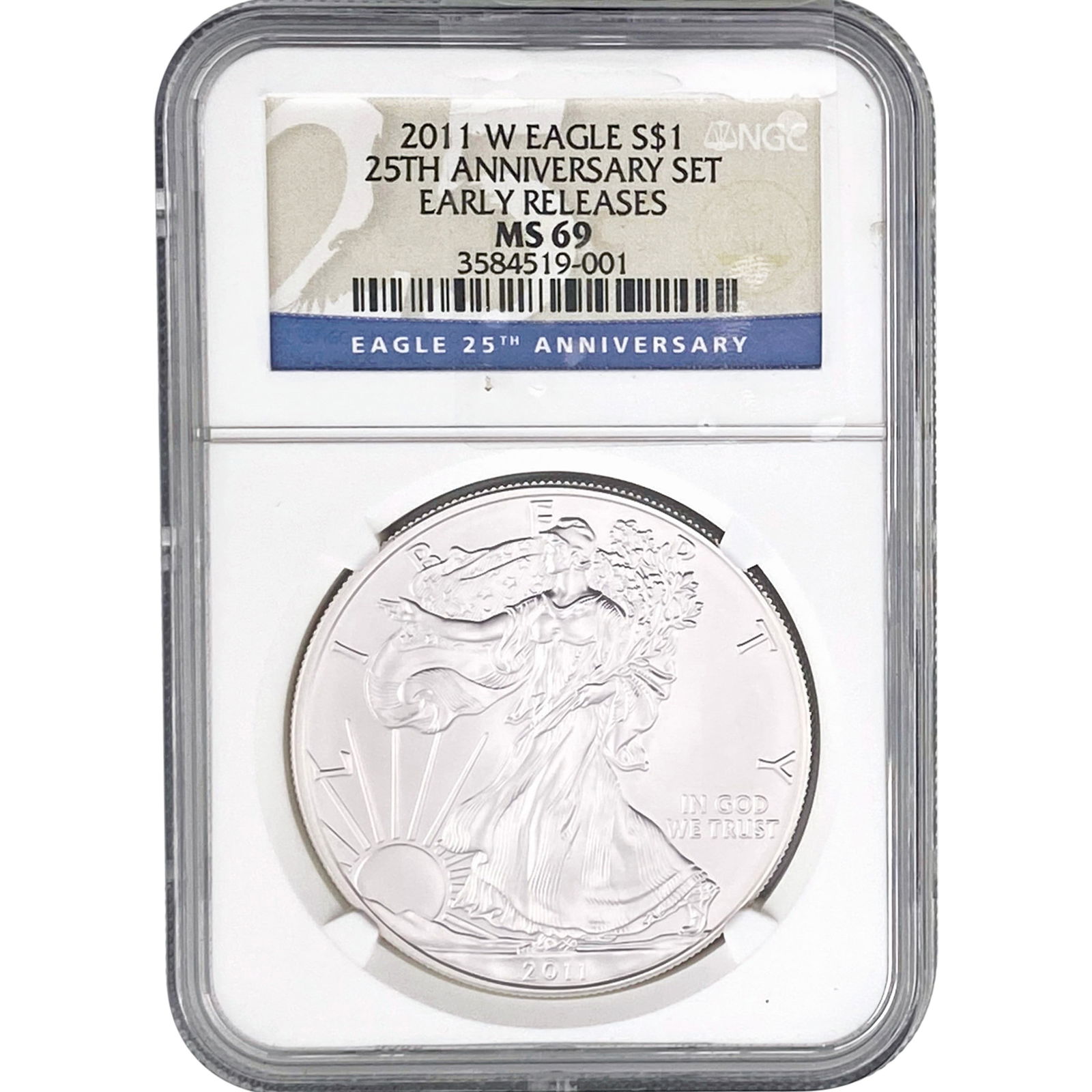 2011 Silver Eagle NGC MS69 (1 of 2)