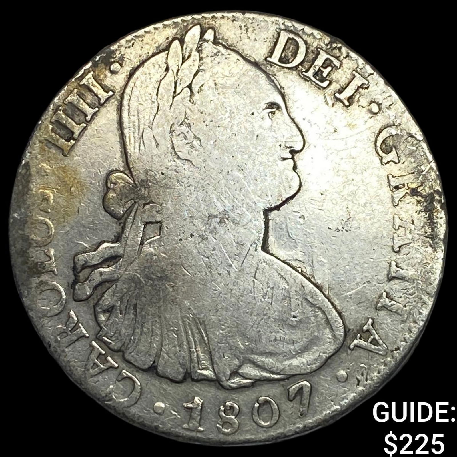 1807 Mo Mexico Silver 8 Reales Chopmark: 1807 Mo Mexico Silver 8 Reales Chopmark