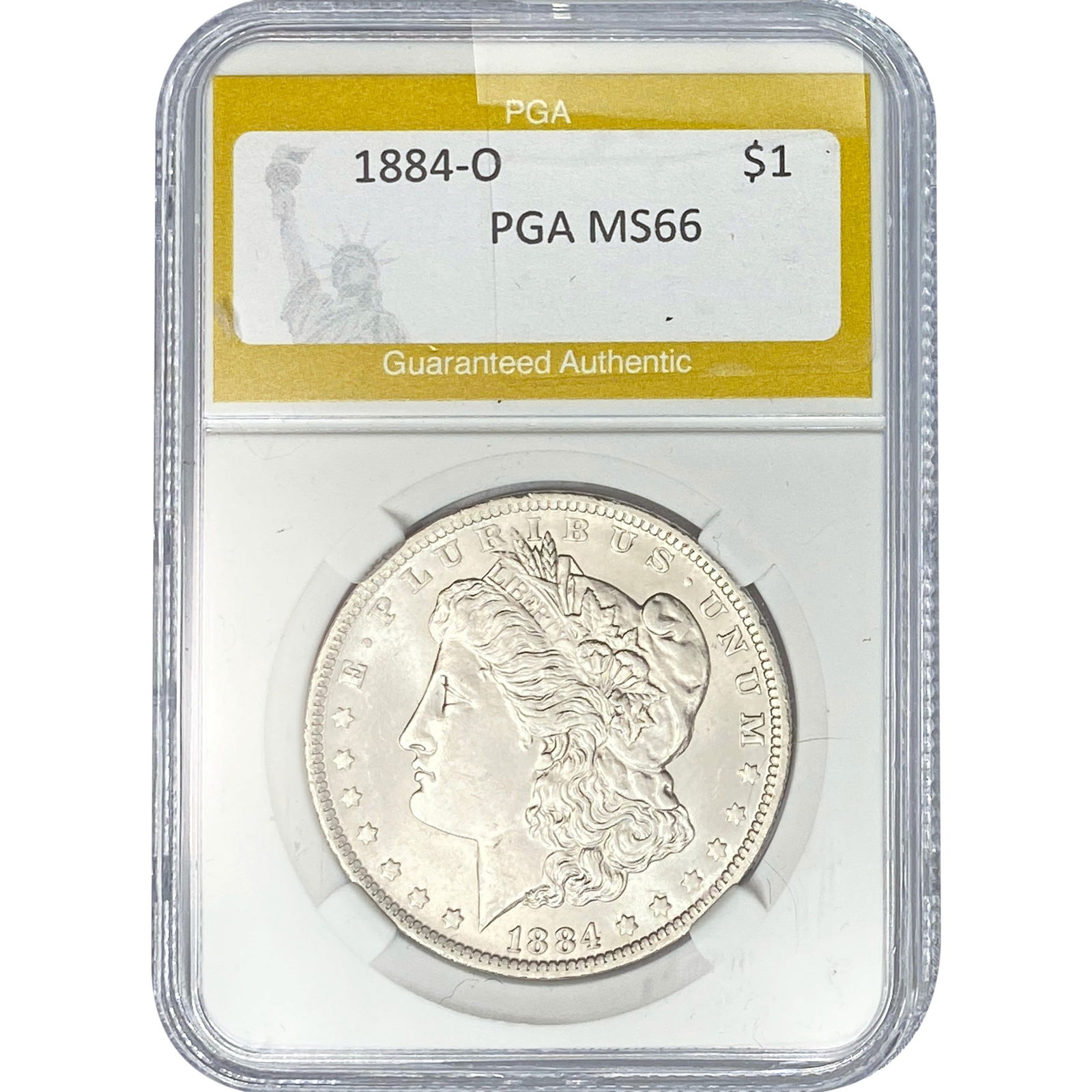1884-O Morgan Silver Dollar PGA MS66: 1884-O Morgan Silver Dollar PGA MS66