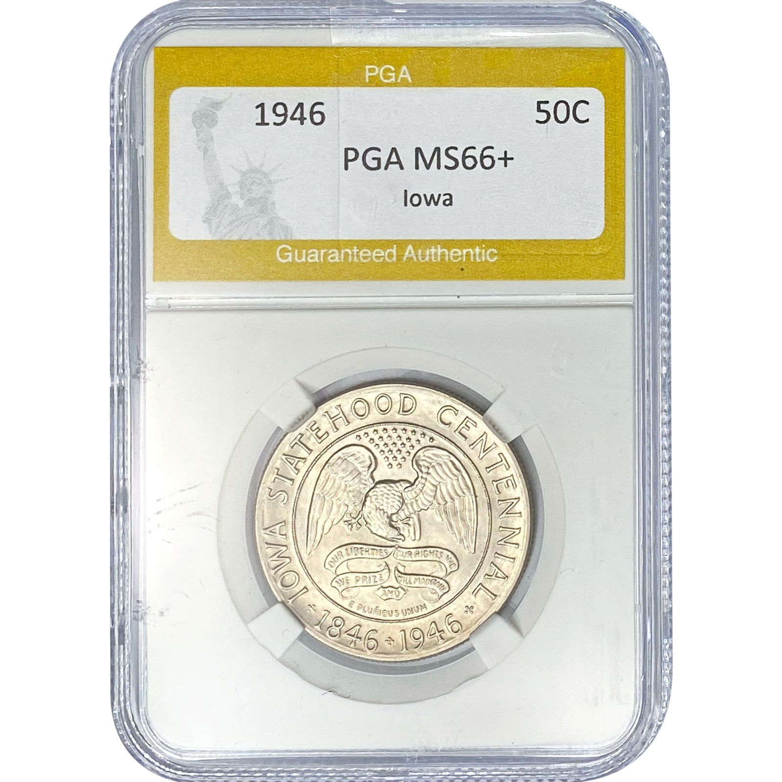 1946 Iowa Half Dollar PGA MS66+: 1946 Iowa Half Dollar PGA MS66+