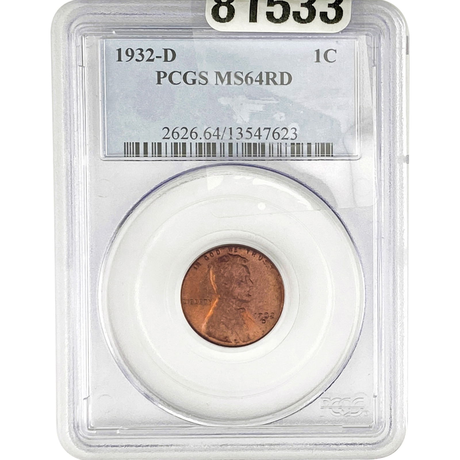 1932-D Wheat Cent PCGS MS64 RD (1 of 2)