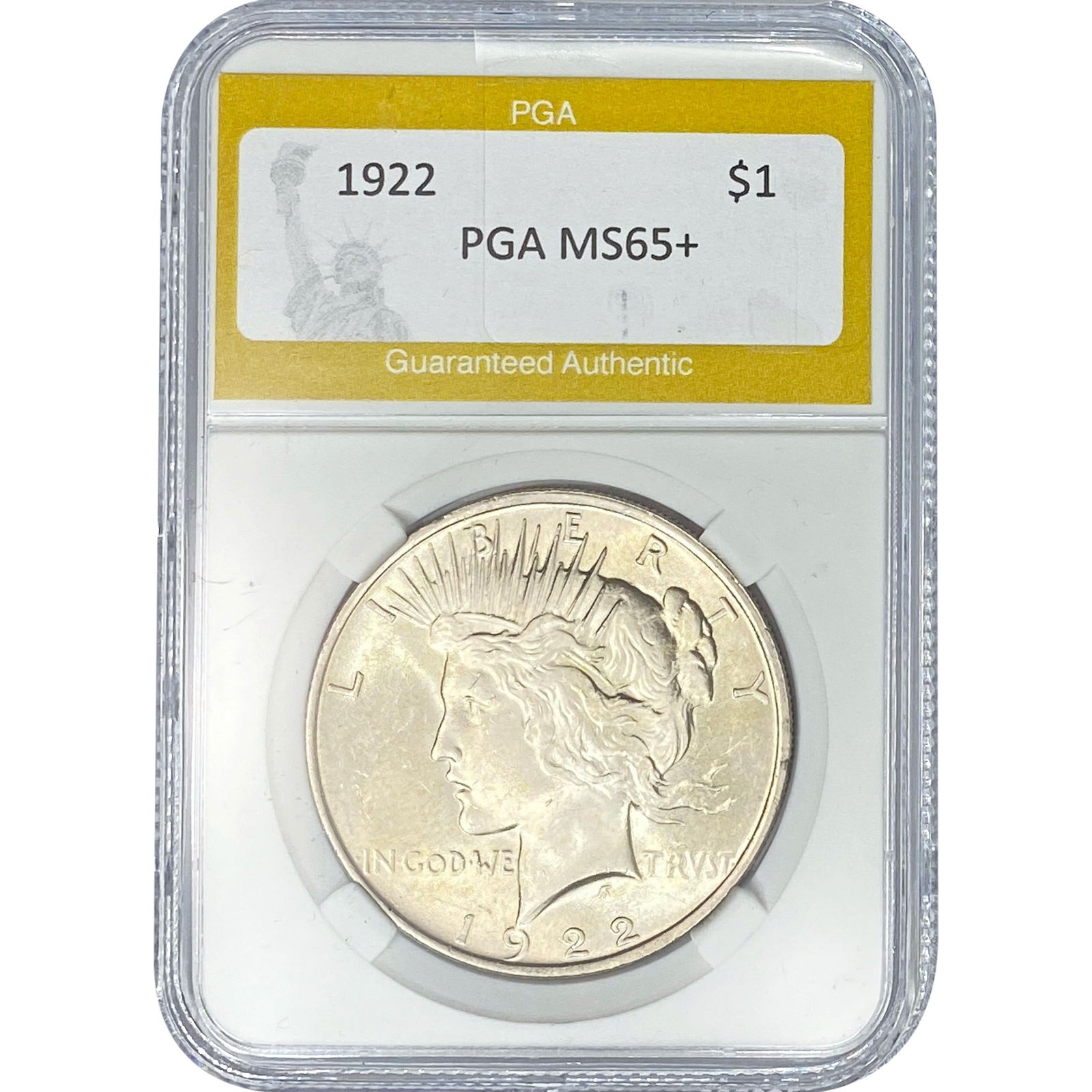 1922 Silver Peace Dollar PGA MS65+ (1 of 2)