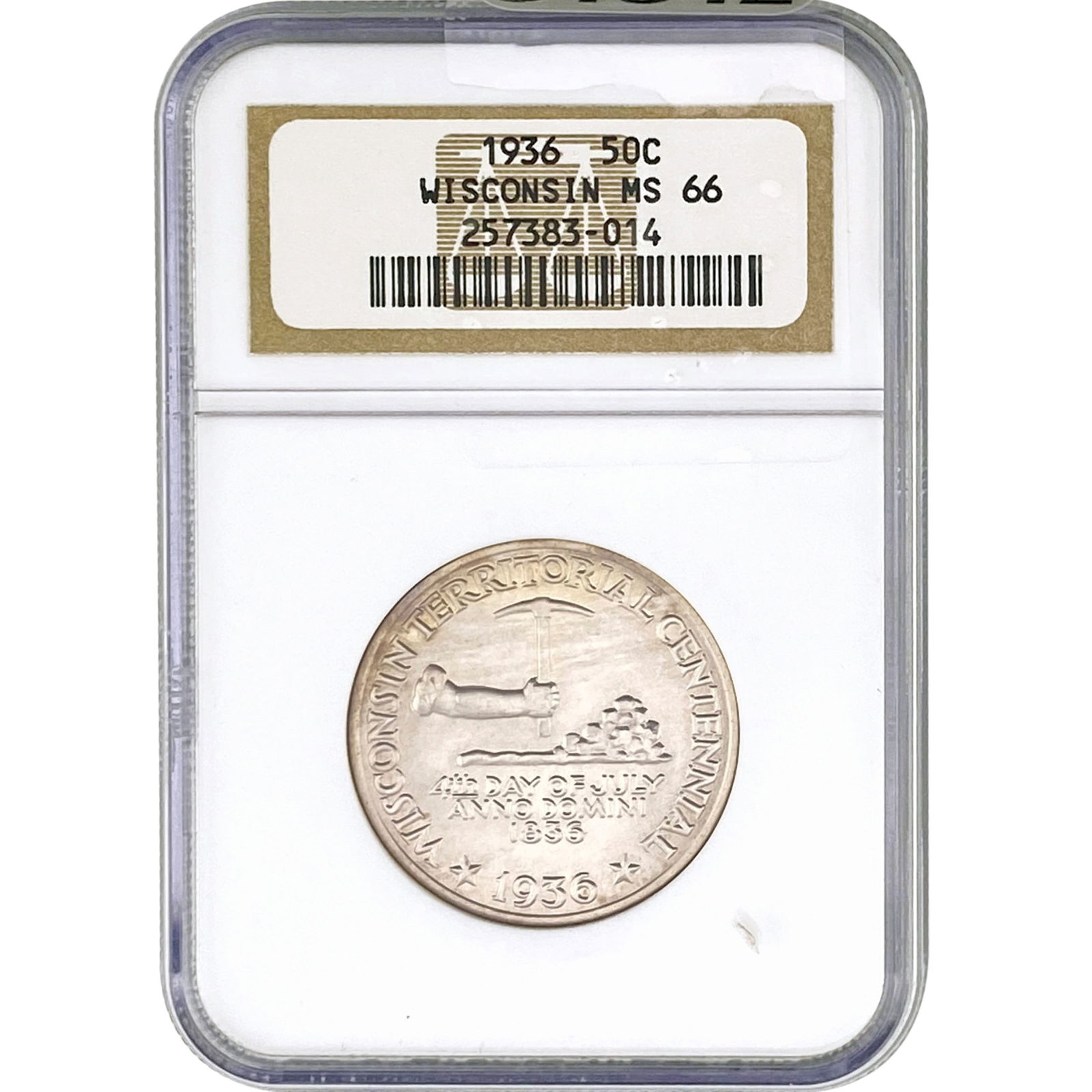 1936 Wisconsin Half Dollar NGC MS66 (1 of 2)