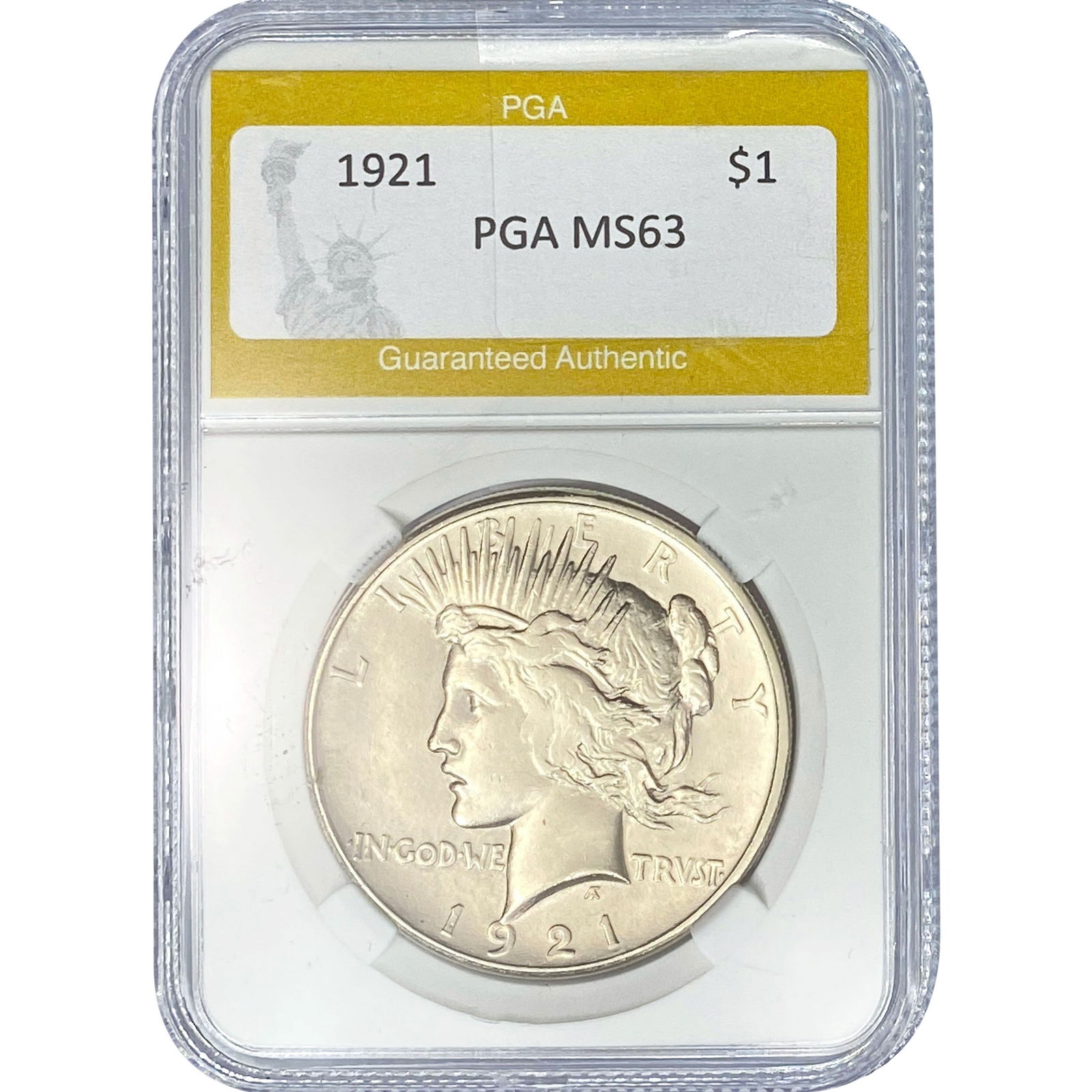 1921 Silver Peace Dollar PGA MS63 (1 of 2)
