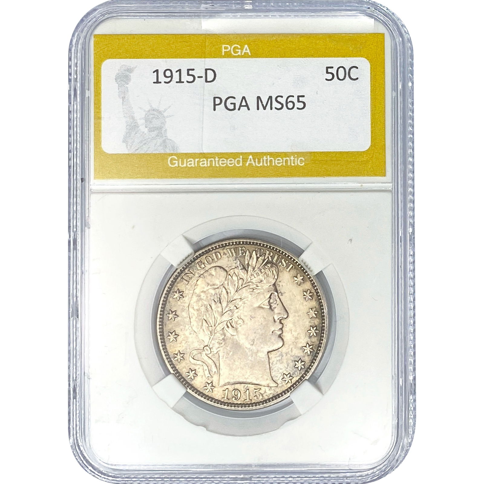 1915-D Barber Half Dollar PGA MS65 (1 of 2)