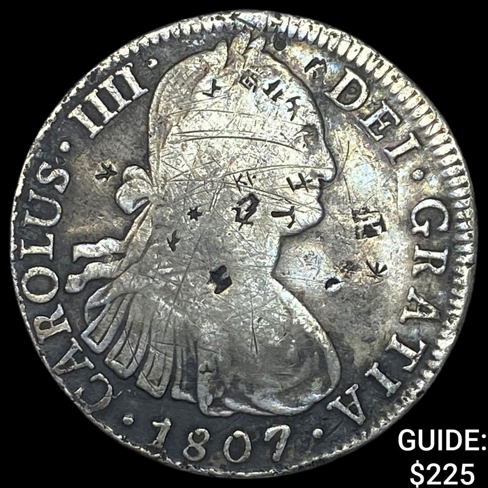 1807 Mo Mexico Silver 8 Reales Chopmark: 1807 Mo Mexico Silver 8 Reales Chopmark