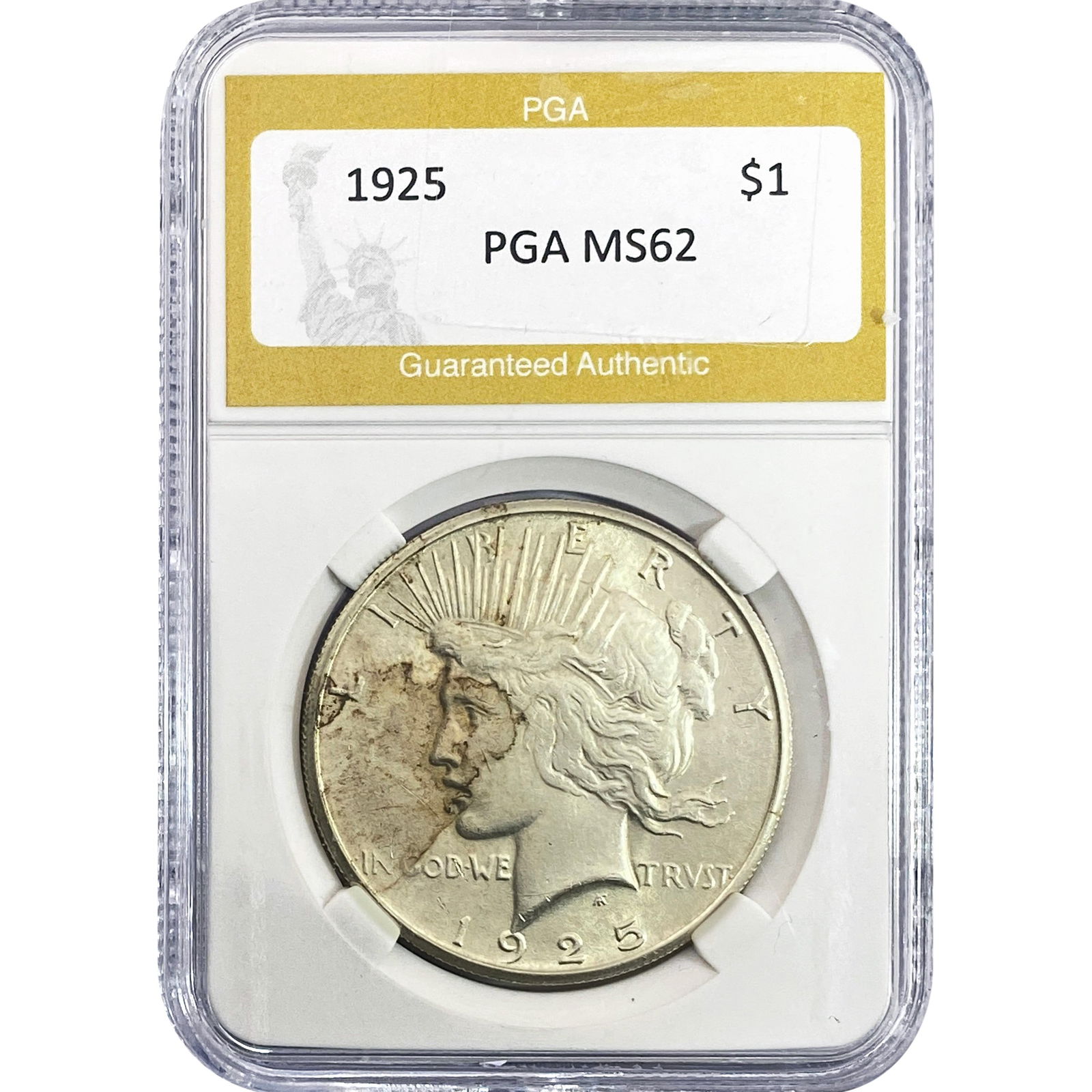 1925 Silver Peace Dollar PGA MS62 (1 of 2)