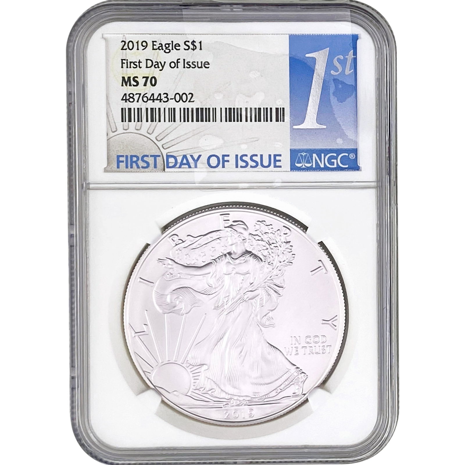 2019 Silver Eagle NGC MS70 First Day of Issue (1 of 2)