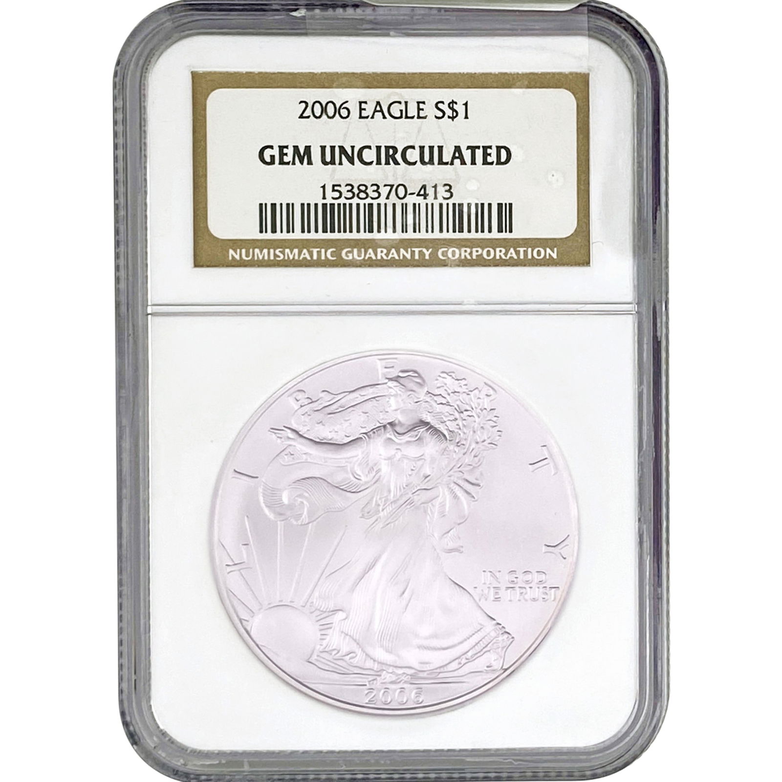 2006 Silver Eagle NGC Gem Uncirculated (1 of 2)