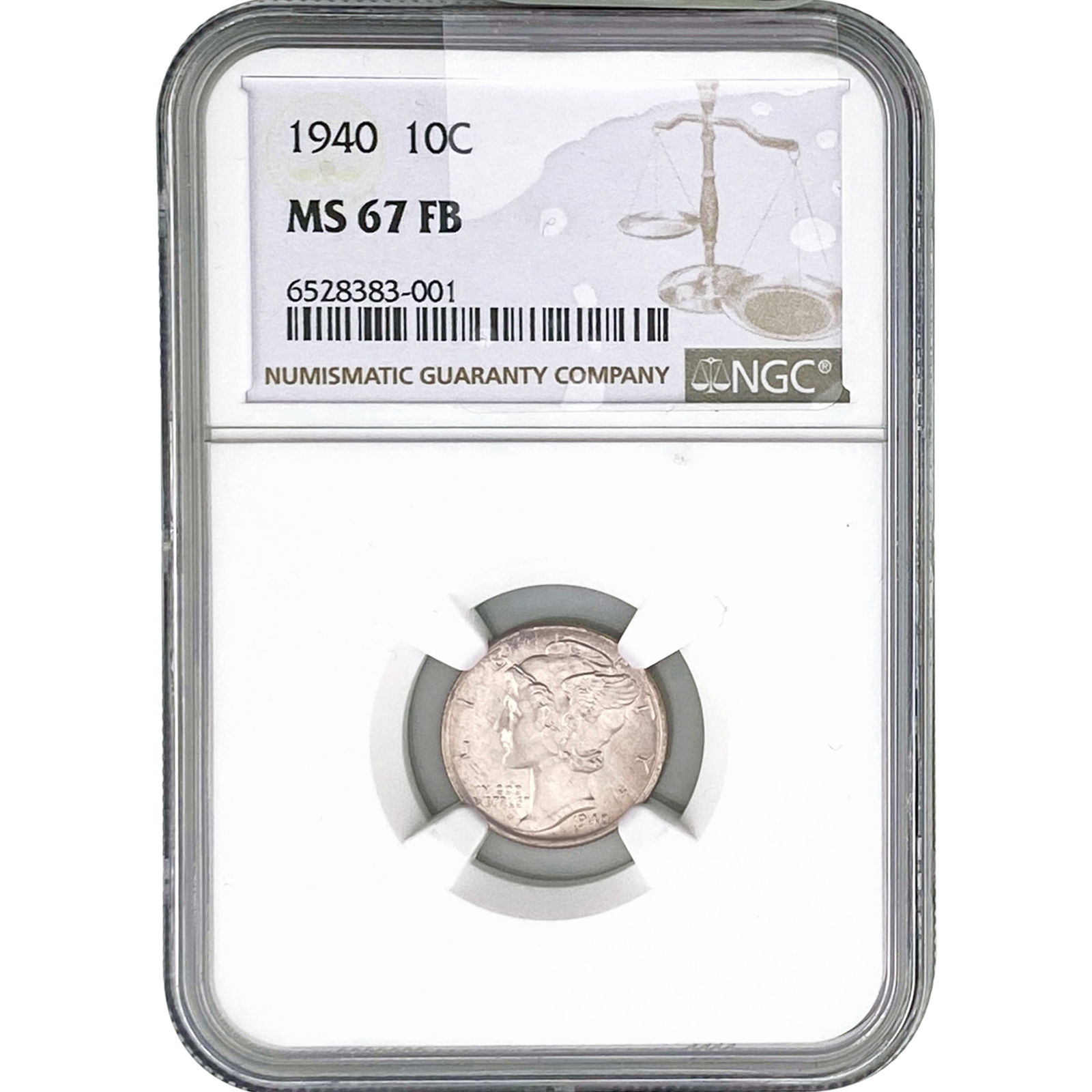 1940 Mercury Silver Dime NGC MS67 FB (1 of 2)