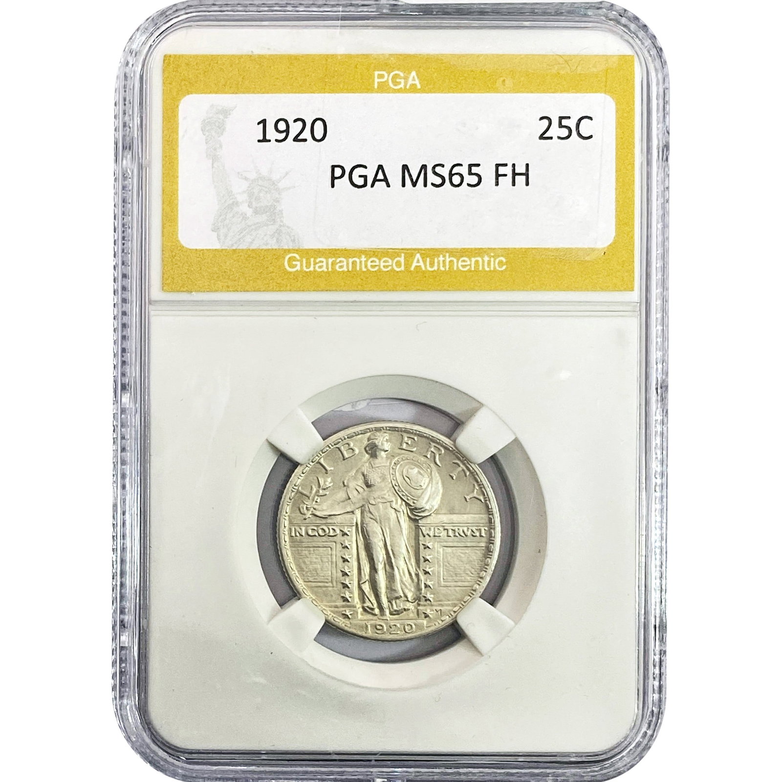 1920 Standing Liberty Quarter PGA MS65 FH: 1920 Standing Liberty Quarter PGA MS65 FH
