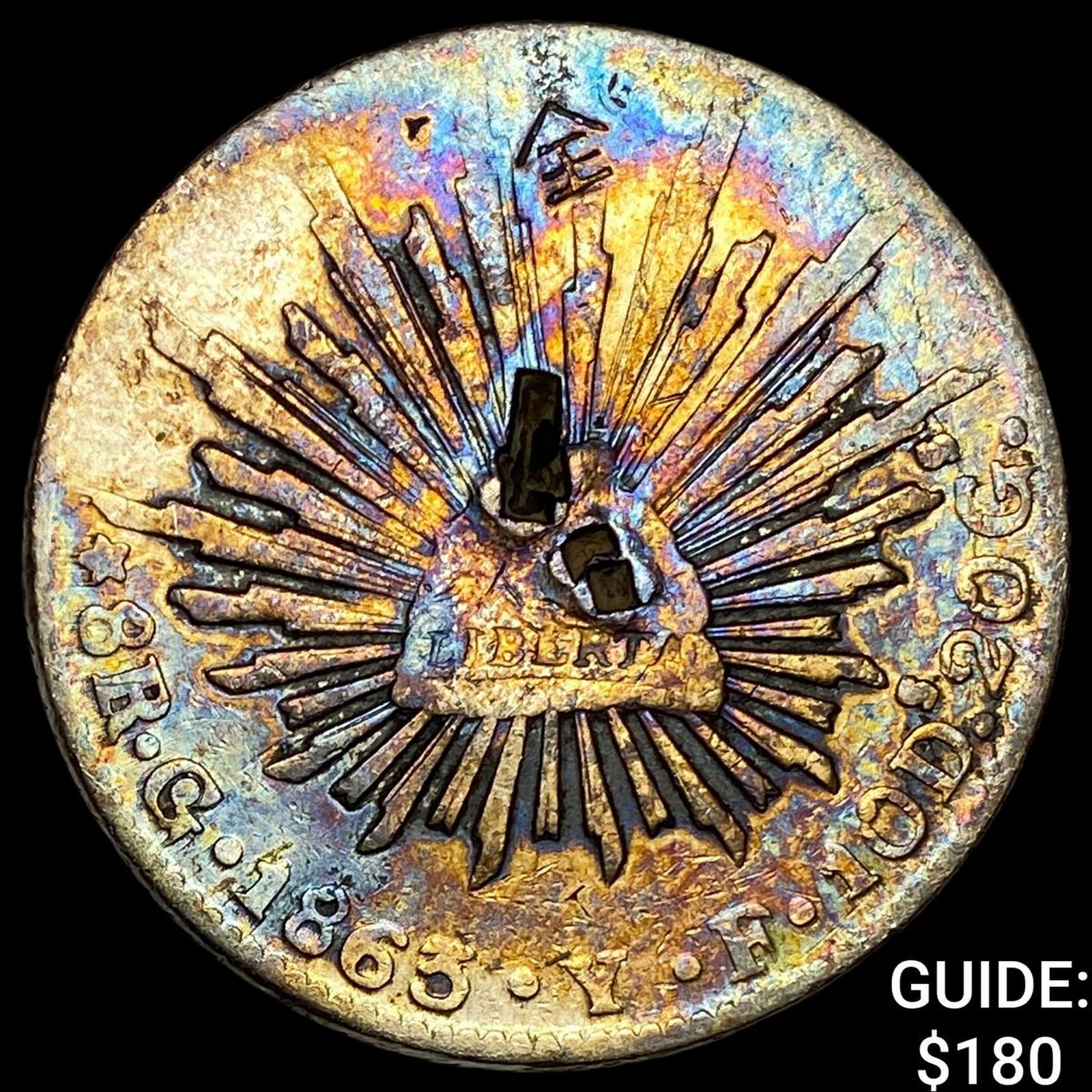 1863 Mexico Silver 1 Peso NEARLY UNCIRCULATED: 1863 Mexico Silver 1 Peso NEARLY UNCIRCULATED