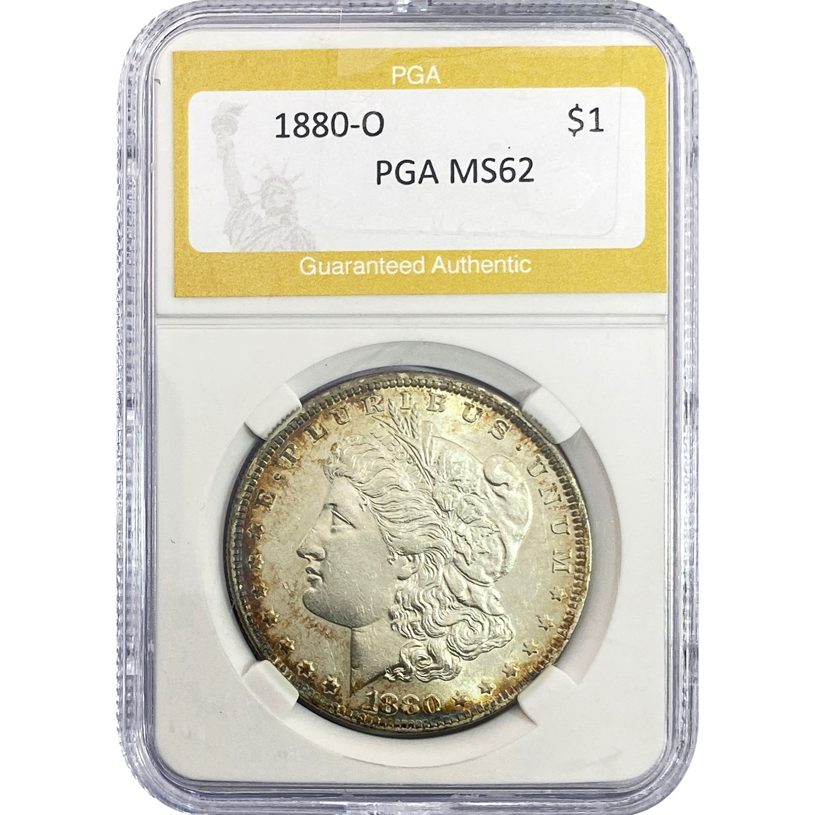 1880-O Morgan Silver Dollar PGA MS62: 1880-O Morgan Silver Dollar PGA MS62