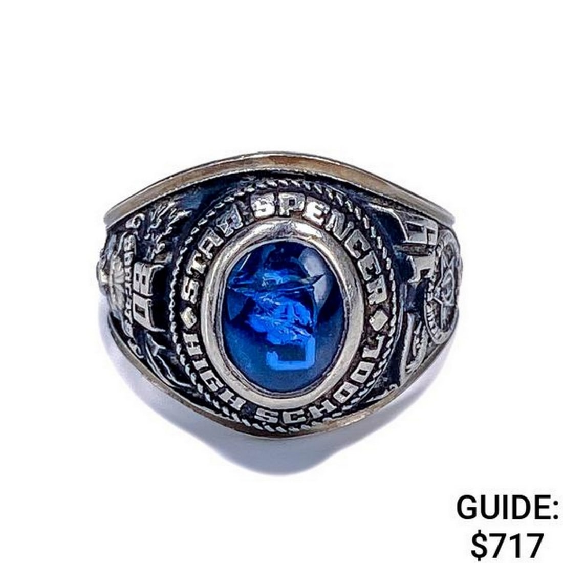 1980 10k wg Star Spencer HS Class Ring-Size 5 (6.8g) (1 of 5)