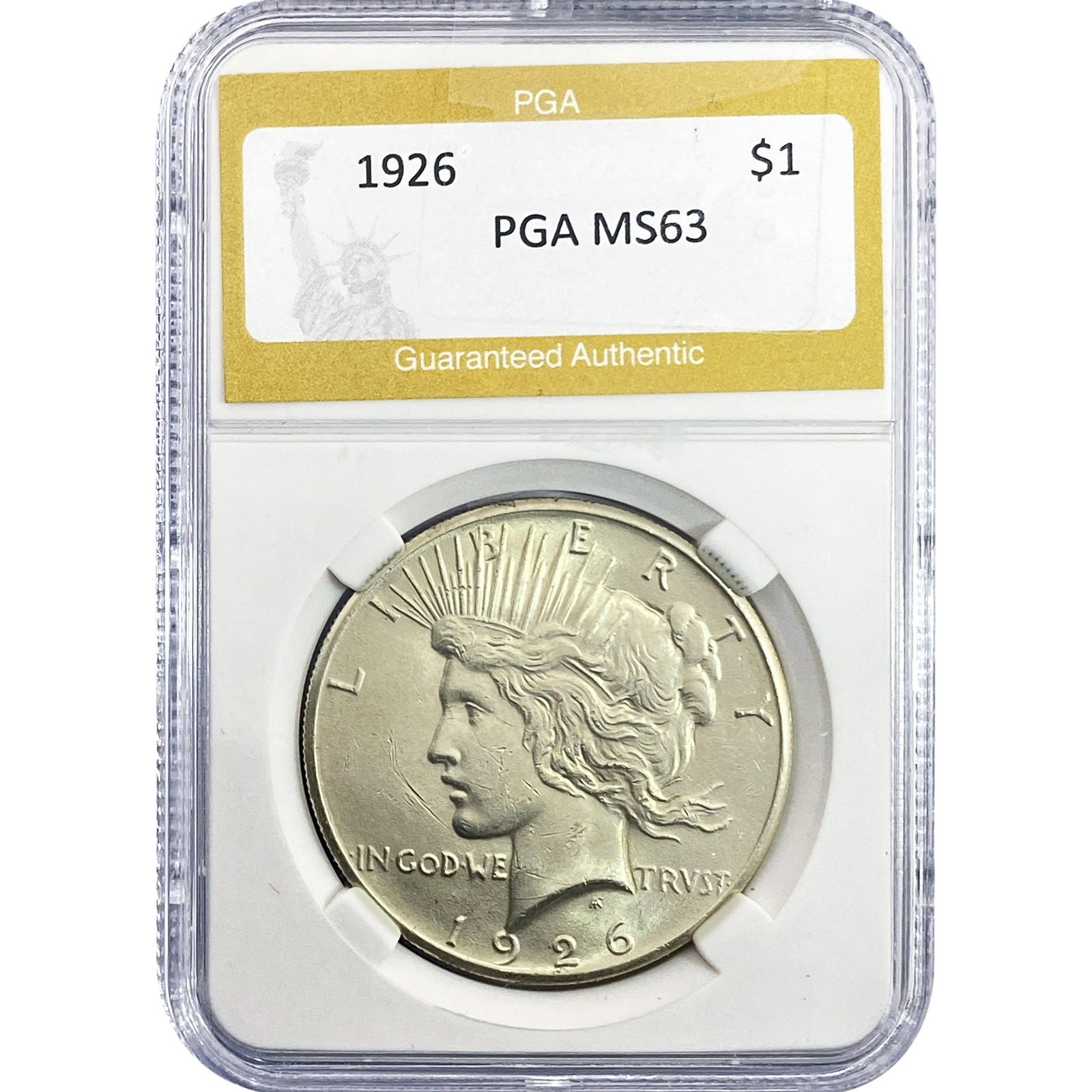 1926 Silver Peace Dollar PGA MS63 (1 of 2)