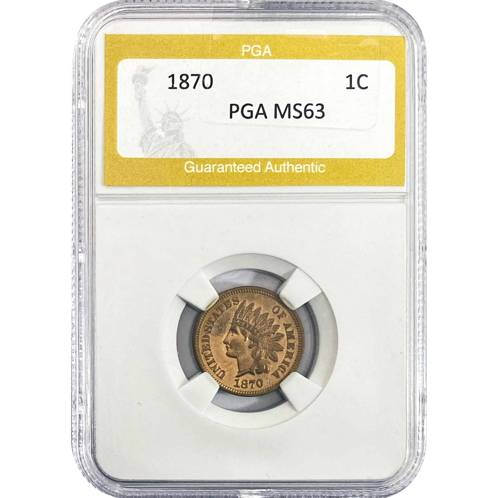 1870 Indian Head Cent PGA MS63 (1 of 2)