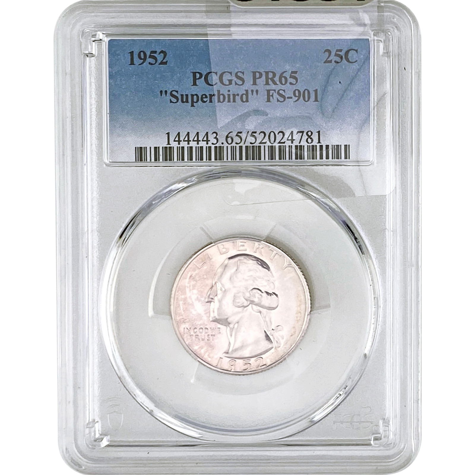 1952 Washington Silver Quarter PCGS PR65 FS-901 (1 of 2)