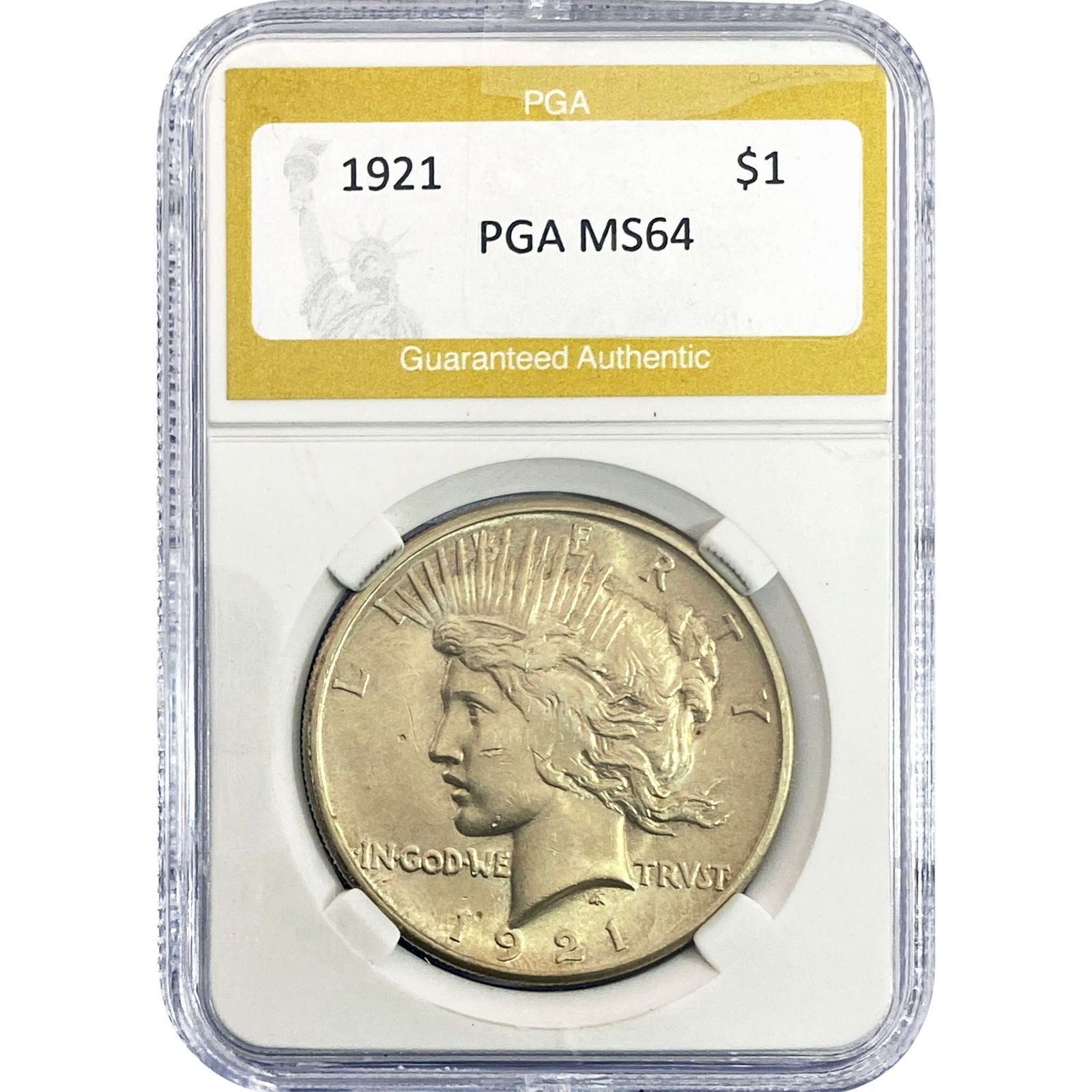 1921 Morgan Silver Dollar PGA MS64: 1921 Morgan Silver Dollar PGA MS64
