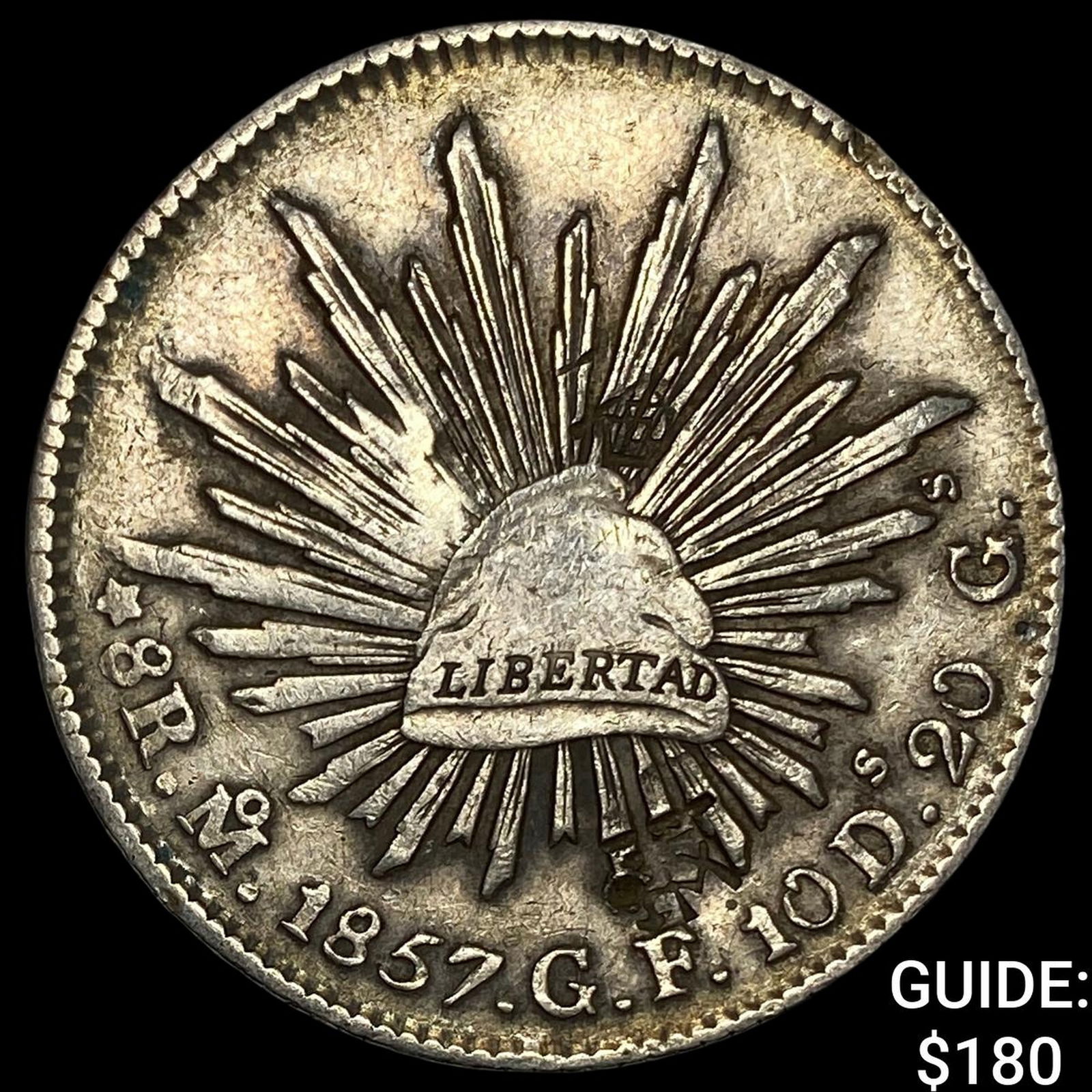 1857 Mexico Silver 1 Peso NEARLY UNCIRCULATED (1 of 2)