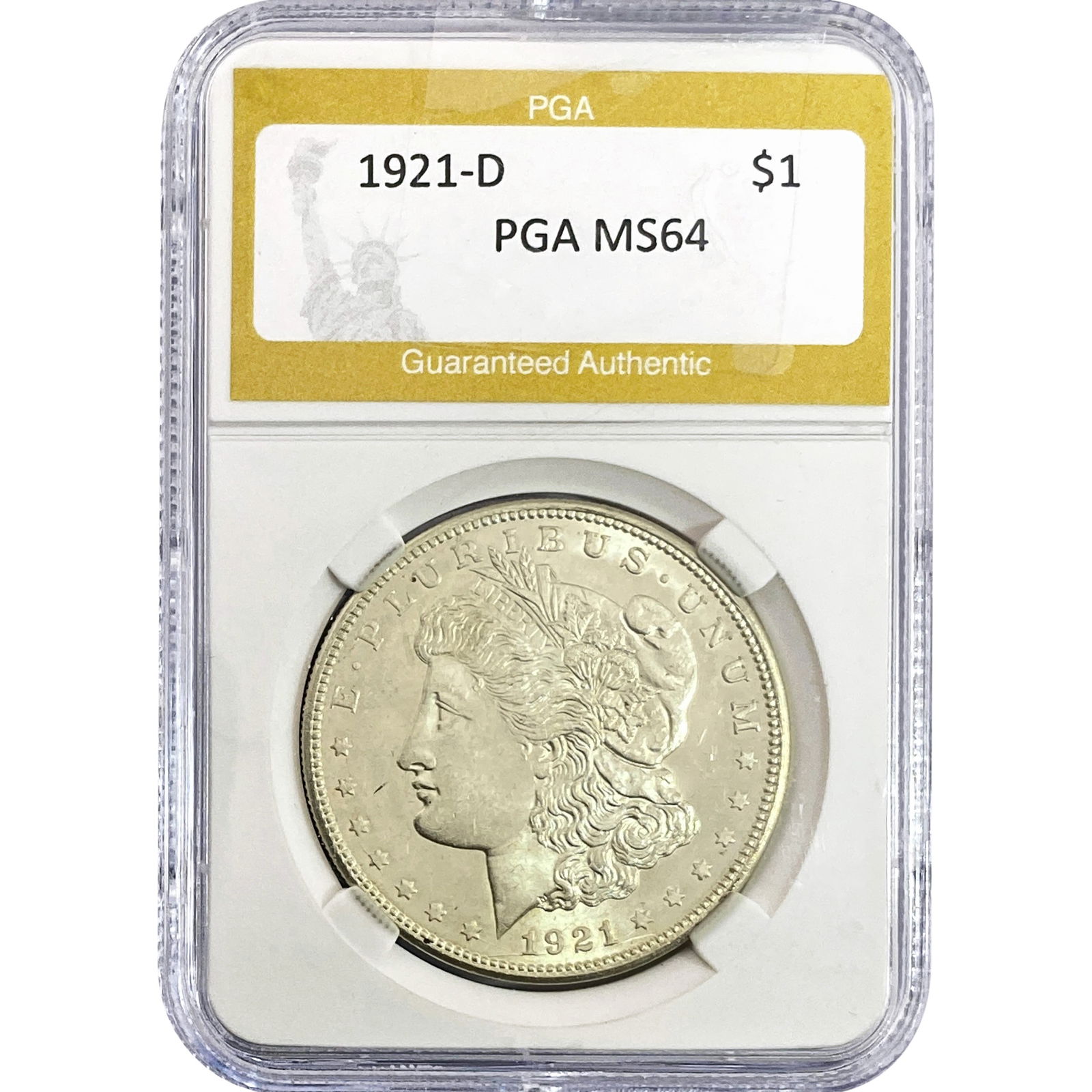 1921-D Morgan Silver Dollar PGA MS64 (1 of 2)