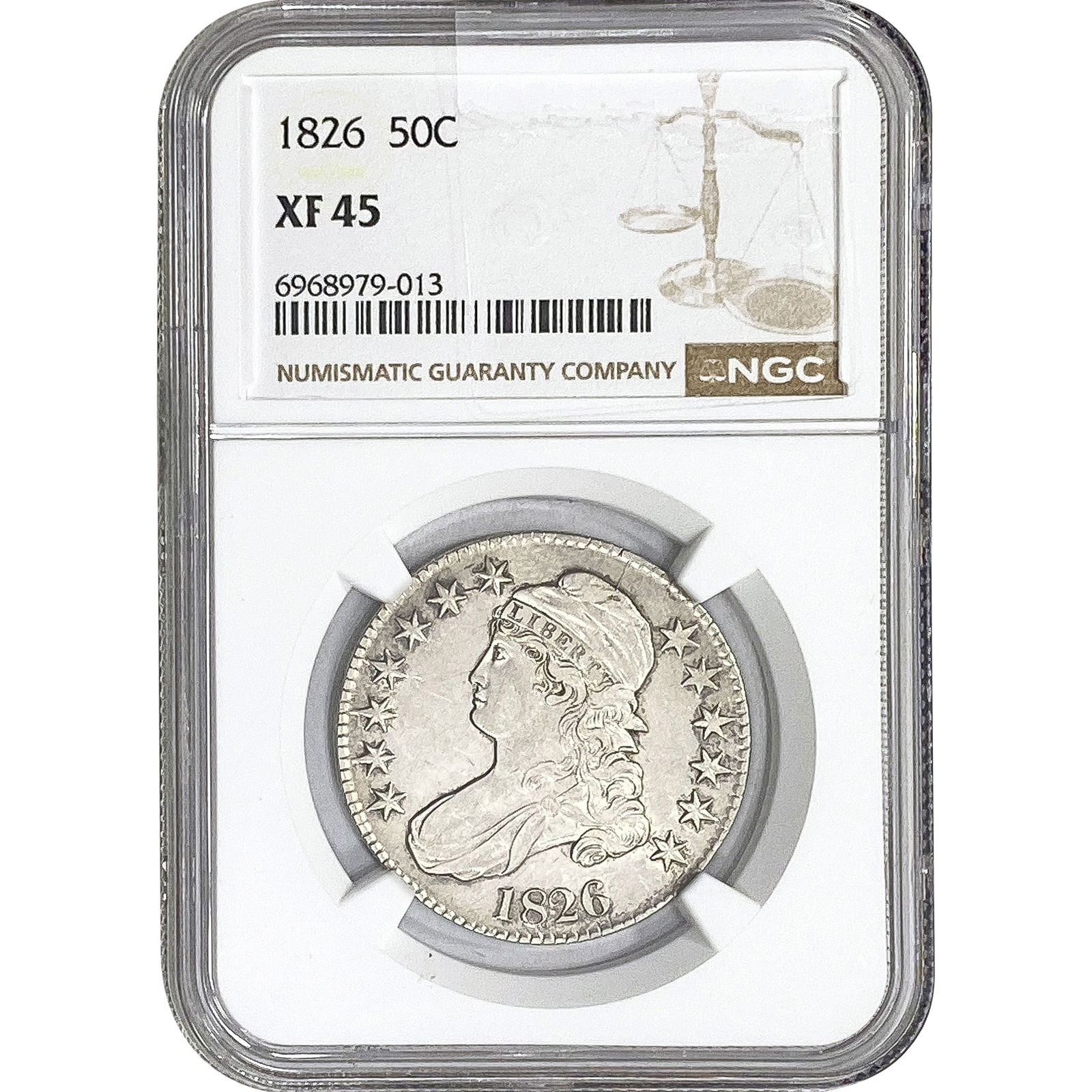 1826 Capped Bust Half Dollar NGC XF45 (1 of 2)