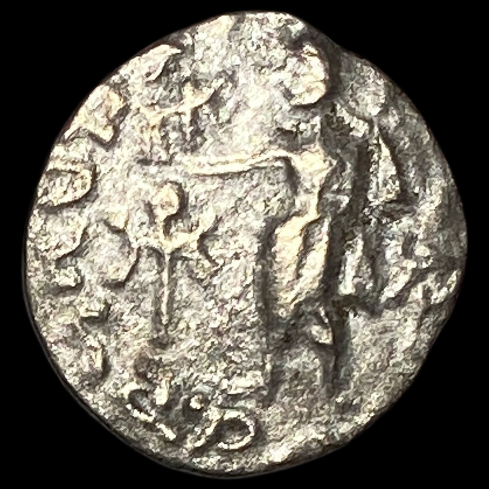 Indo-Scythian 59-12 BC Silver drachm NEARLY UNCIRCULATED: Indo-Scythian 59-12 BC Silver drachm NEARLY UNCIRCULATED