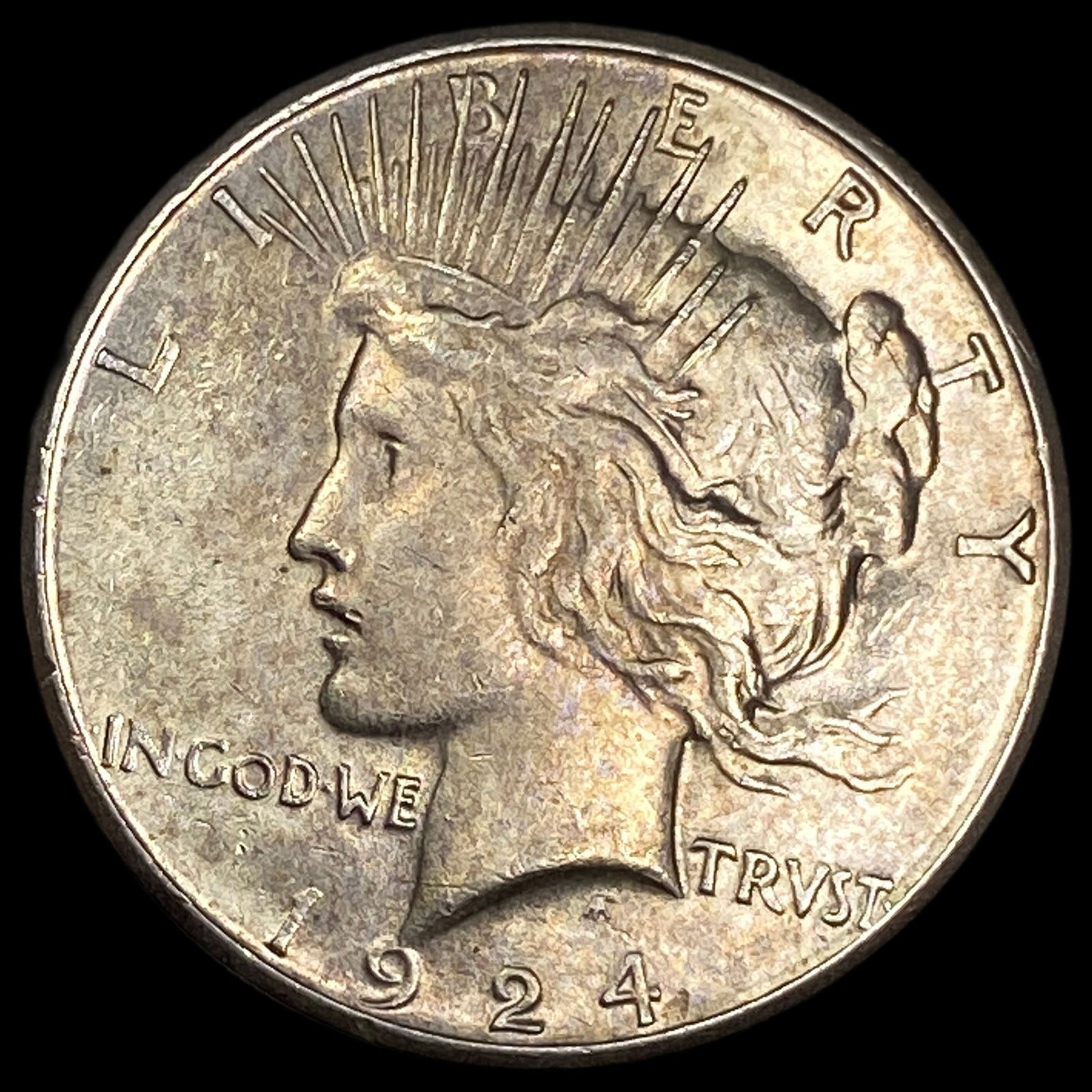 1924-S Silver Peace Dollar CHOICE AU (1 of 2)