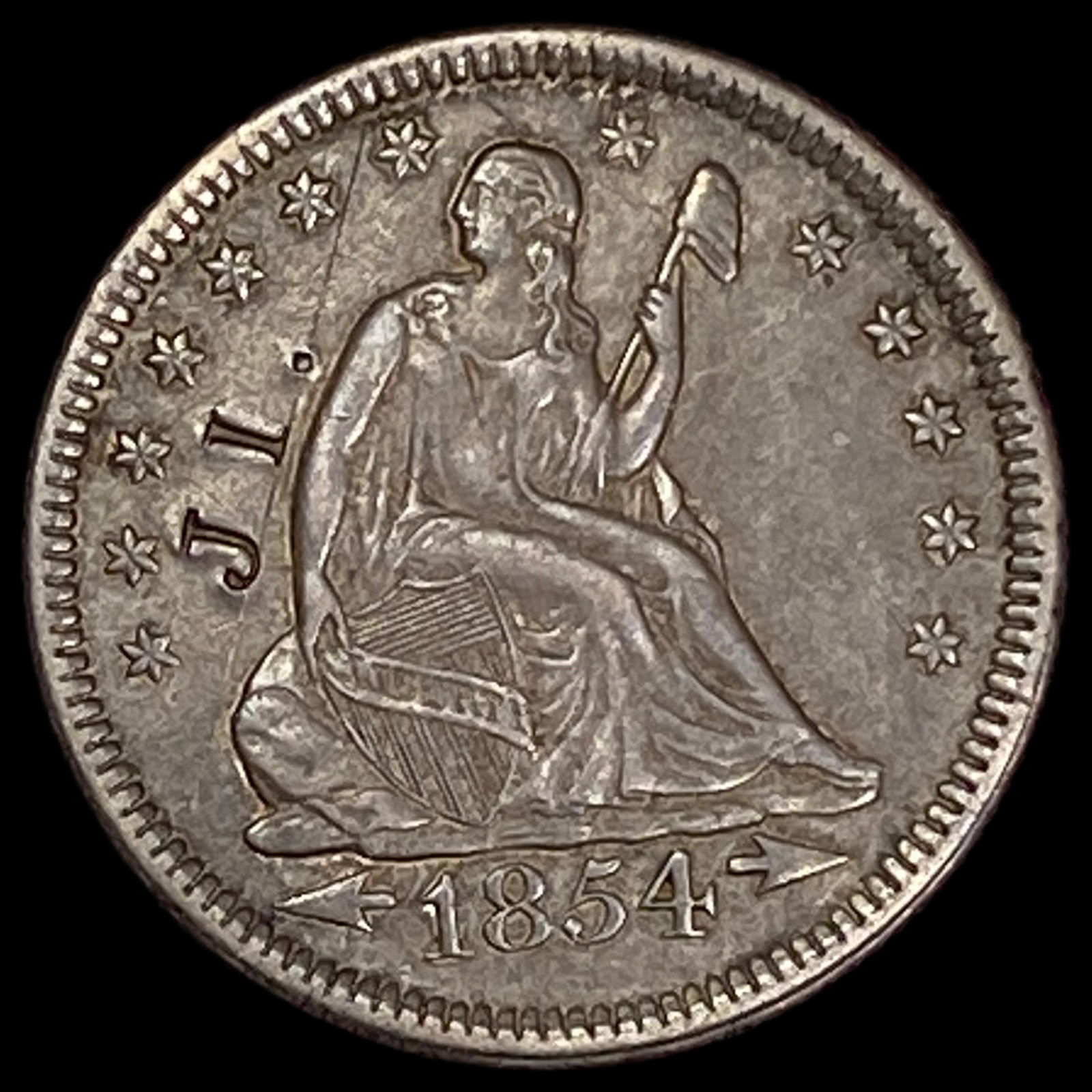 1854-O Arrows Seated Liberty Quarter HIGH GRADE (1 of 2)